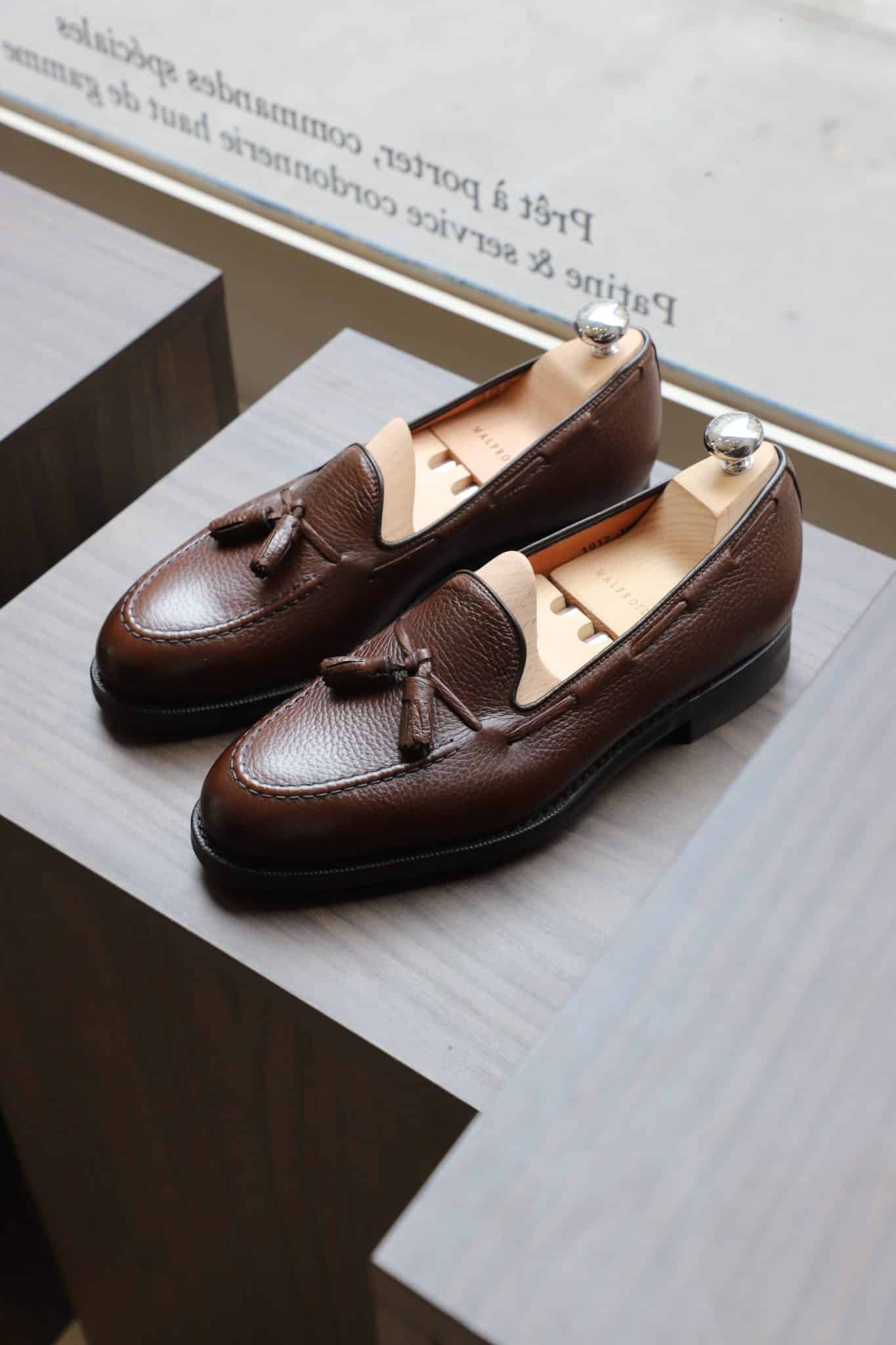 Malfroid Goodwood mocassin cuir grainé gomme Dainite