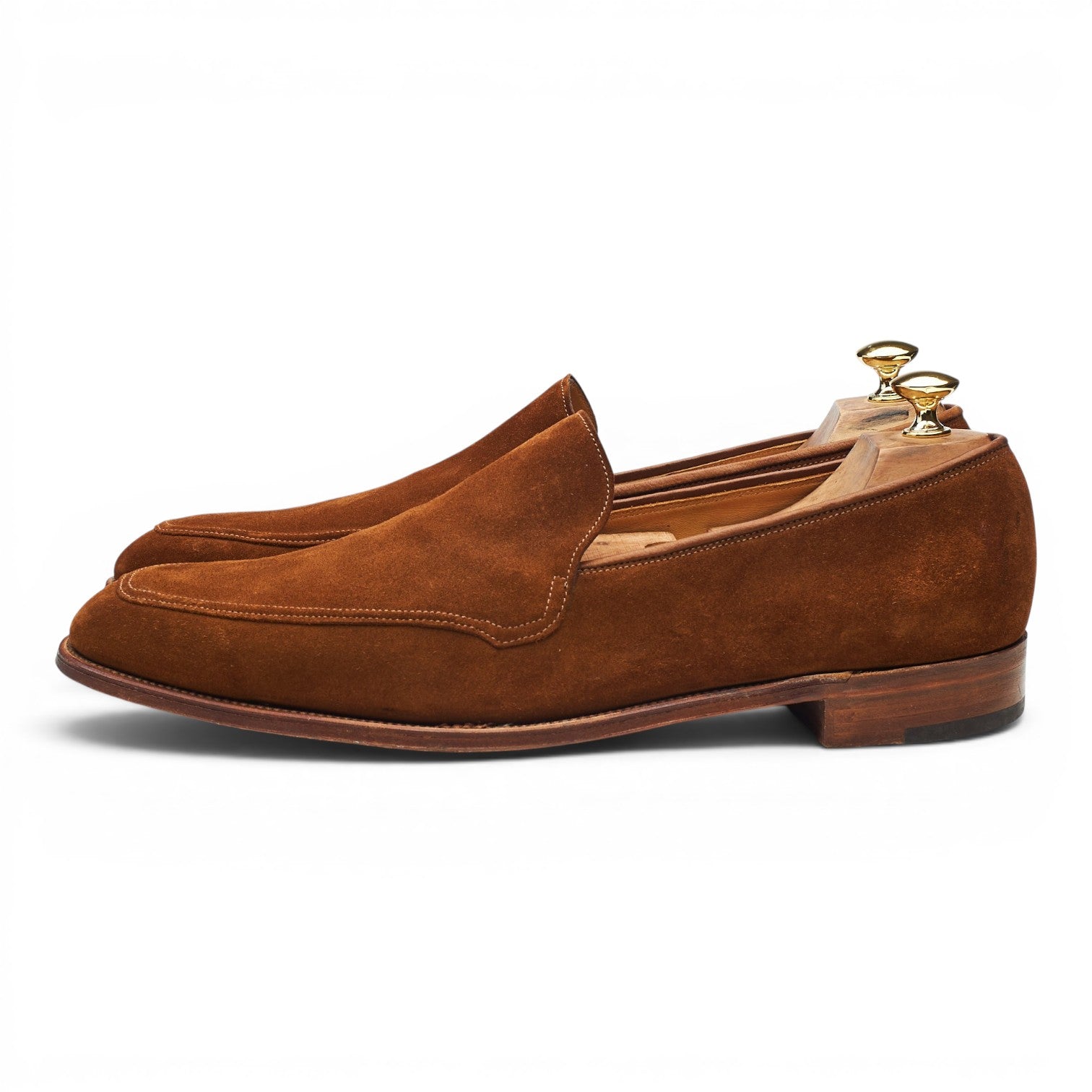 John Lobb Stamford mocassin suède marron UK 11