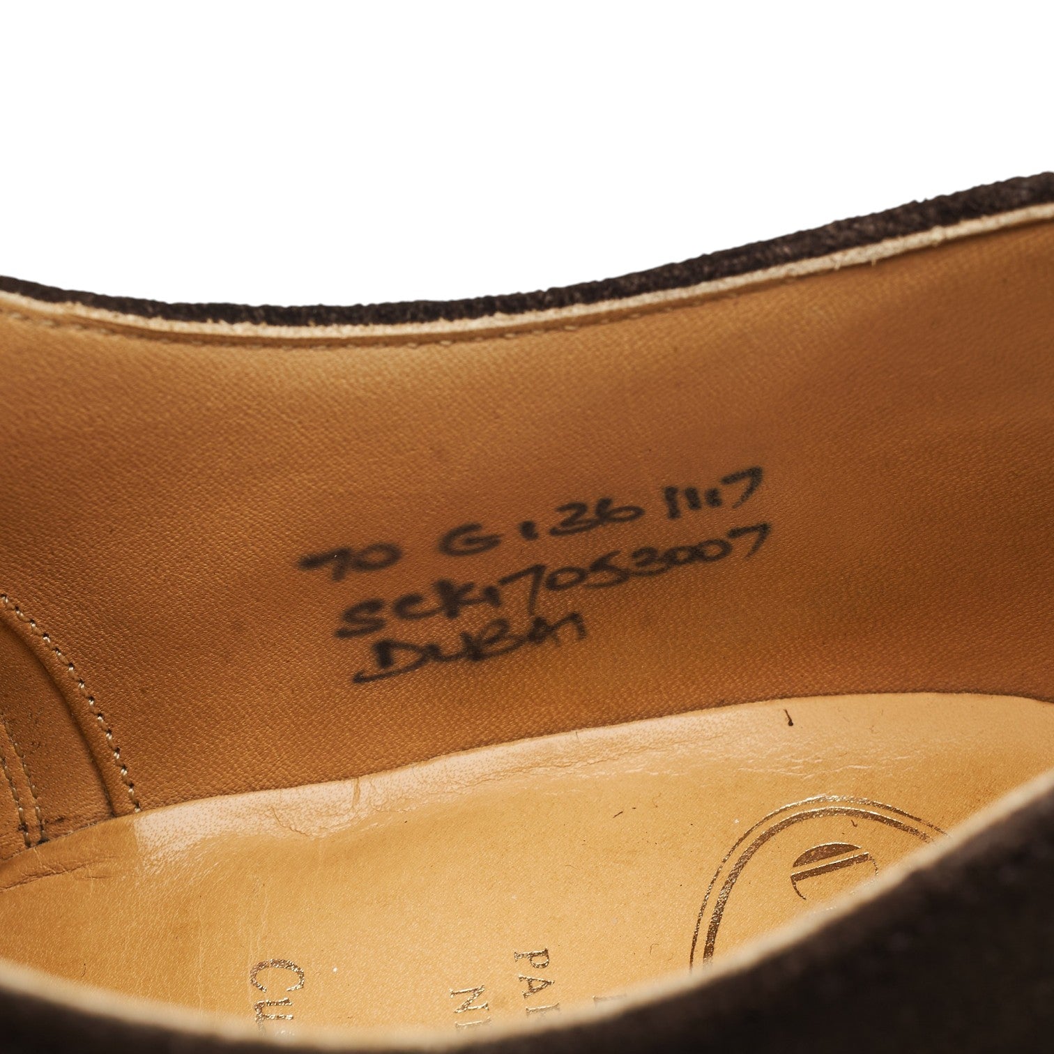 Church’s Dubai oxford daim marron UK 7