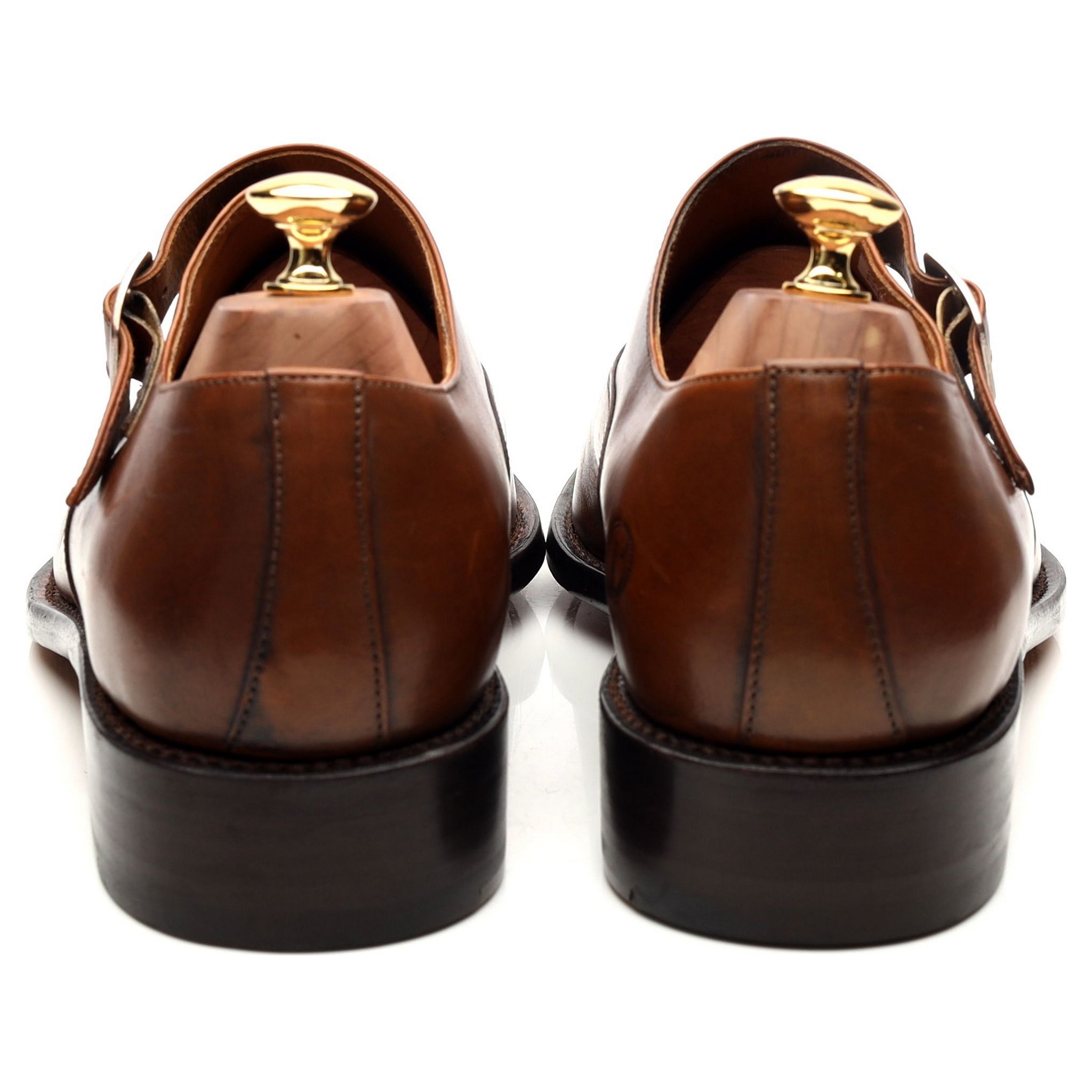 Ozwald Boateng monk strap cuir marron pointure UK 9.5
