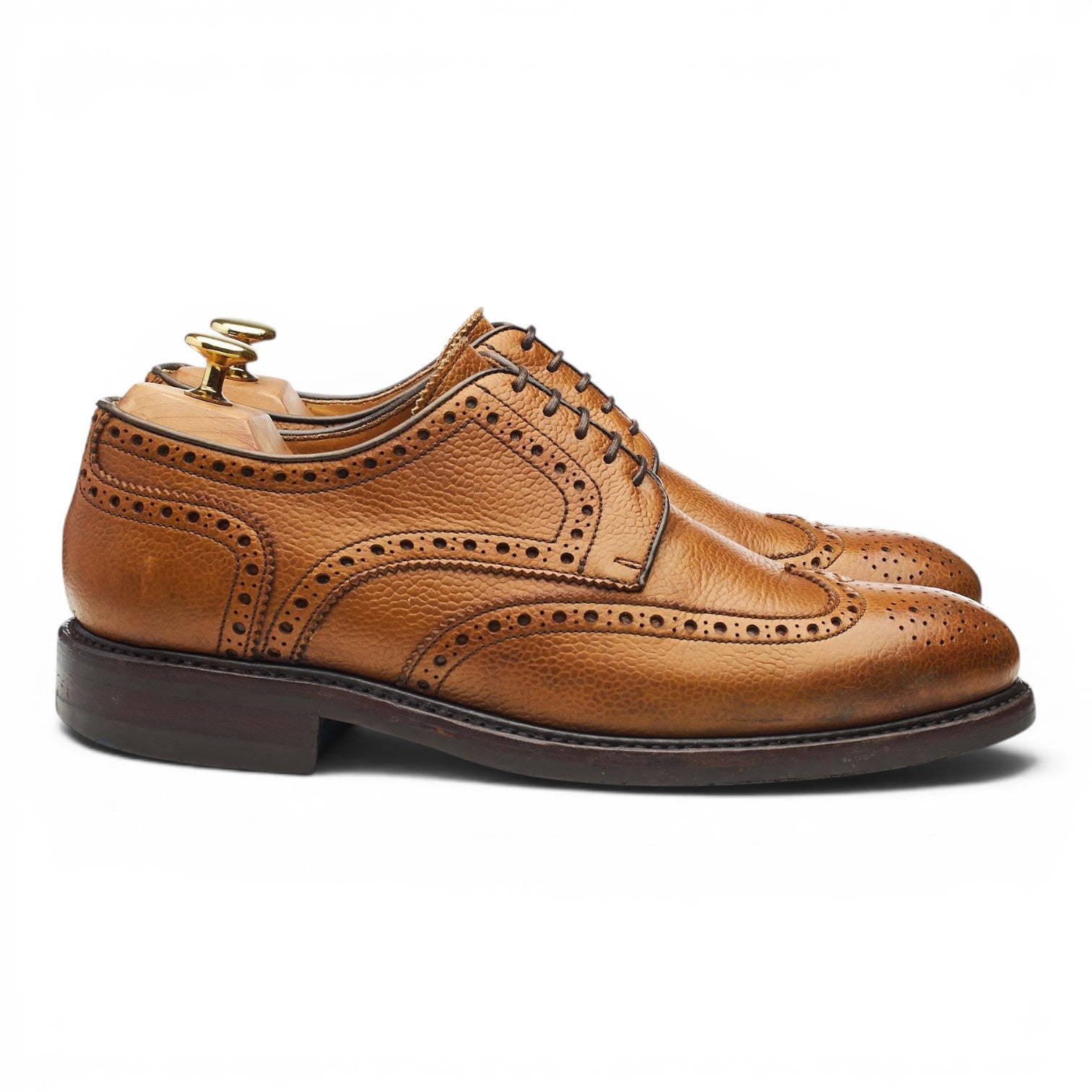 Berwick 4170 derby brogues cuir grainé marron UK 8