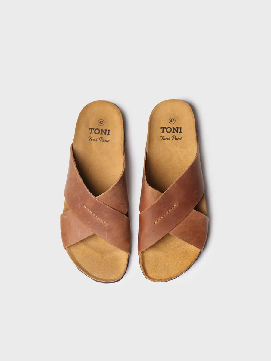 Toni Pons Gol-PE sandales homme cuir kaki