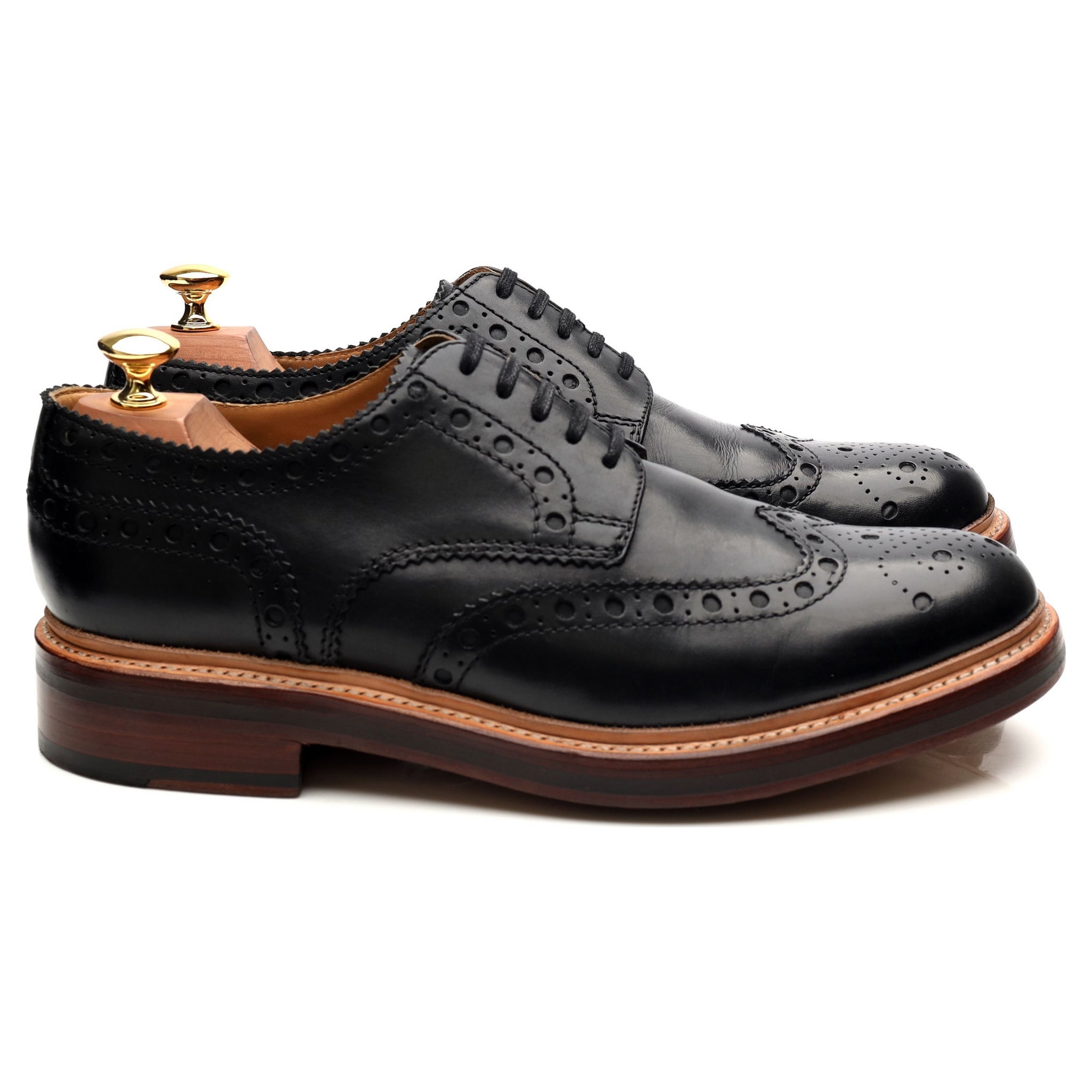 Grenson Archie derby cuir noir pointure UK 9 large