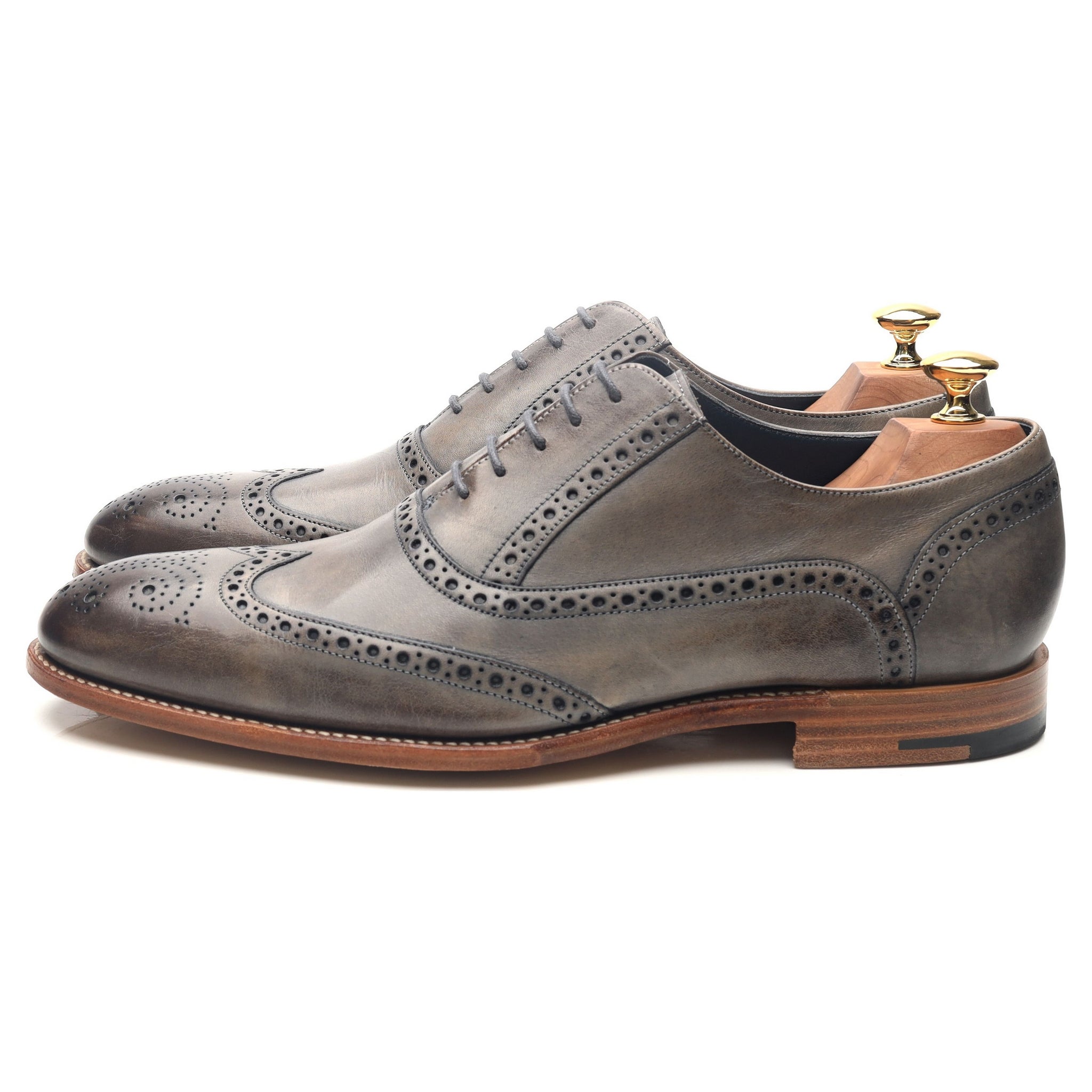 Barker Valiant brogues gris UK 9 cuir