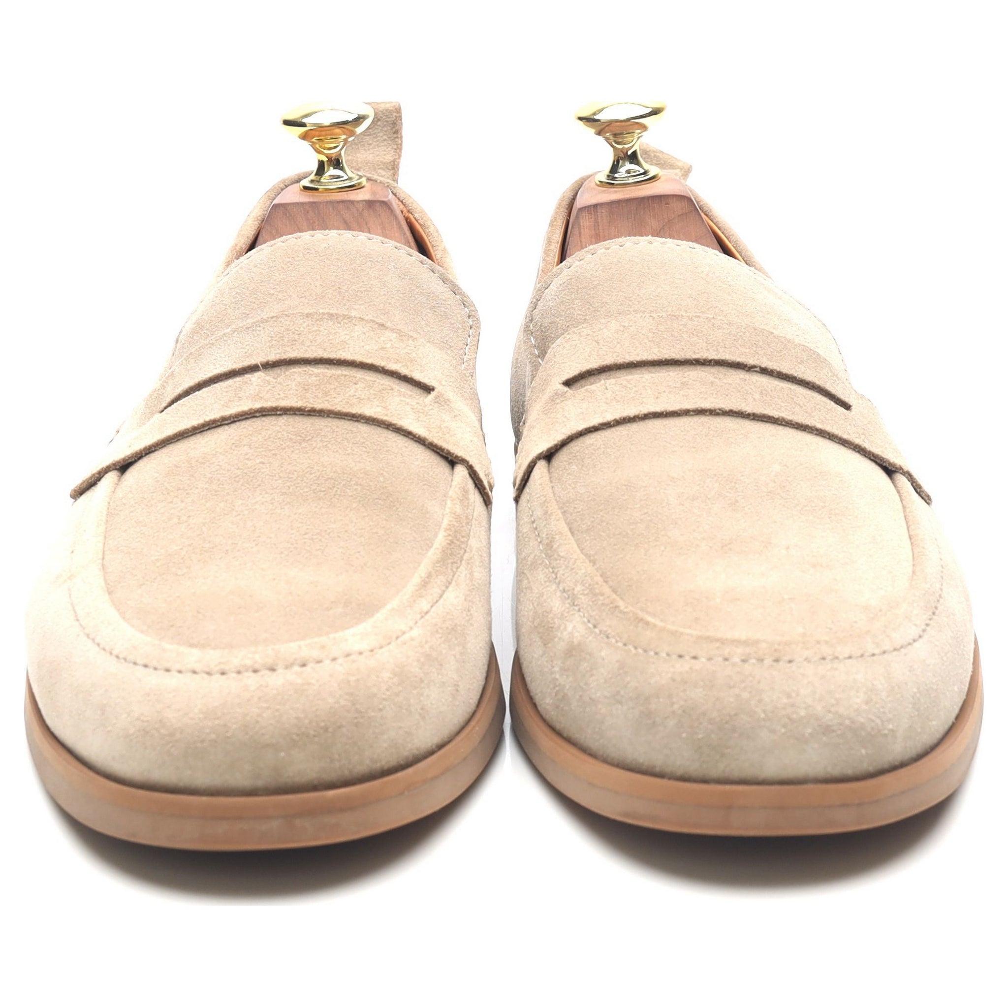 Mr P. mocassins suède beige pointure 7,5 semelle gomme