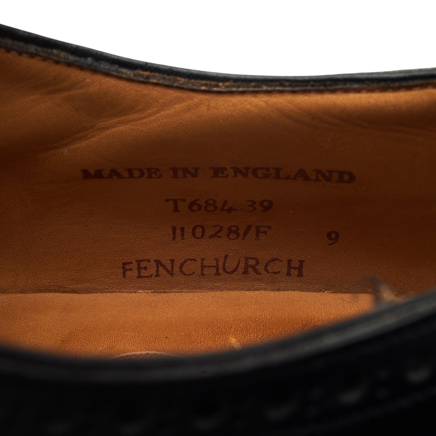 Cheaney Fenchurch richelieu cuir noir 9 UK