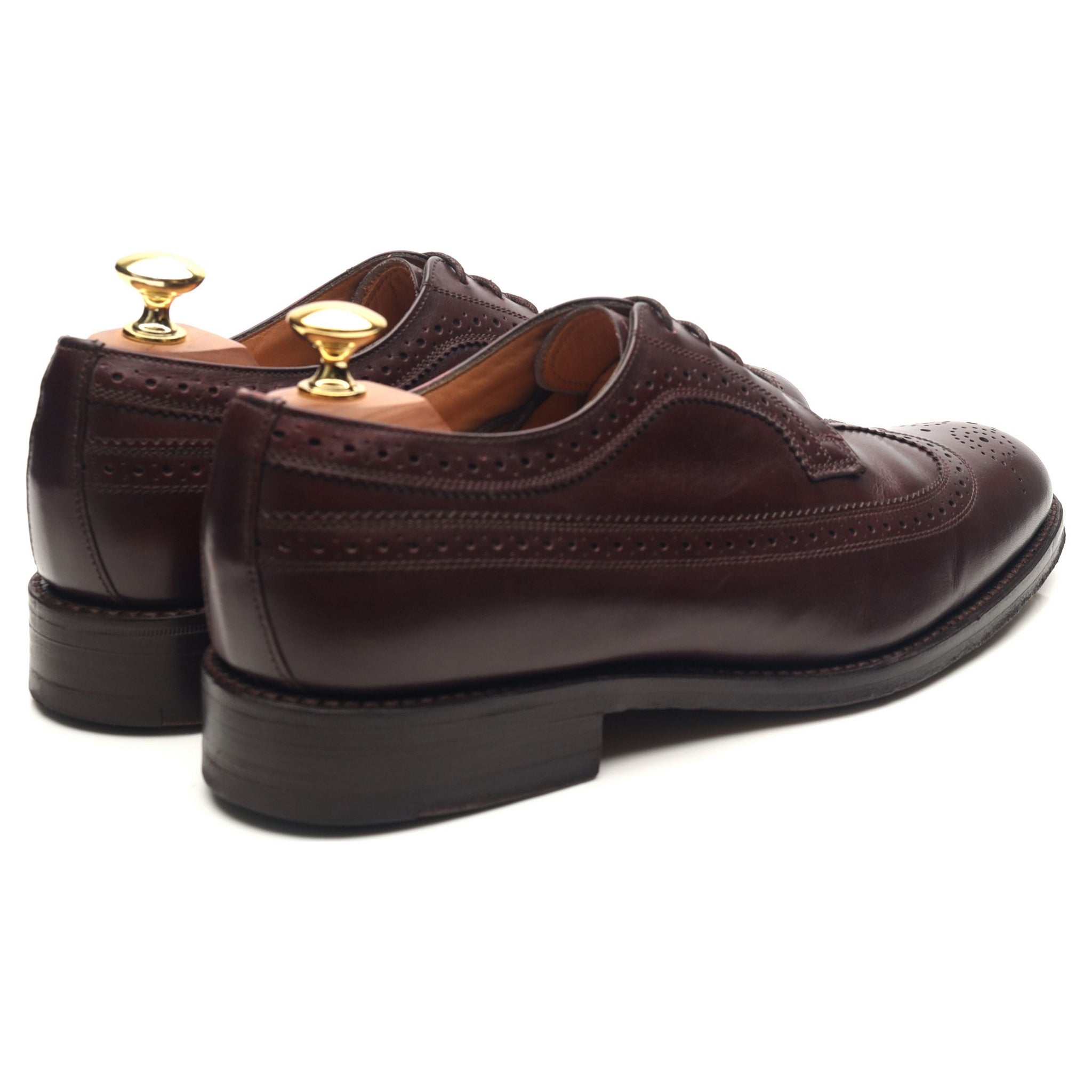 Sanders Sander richelieu cuir bordeaux UK 8