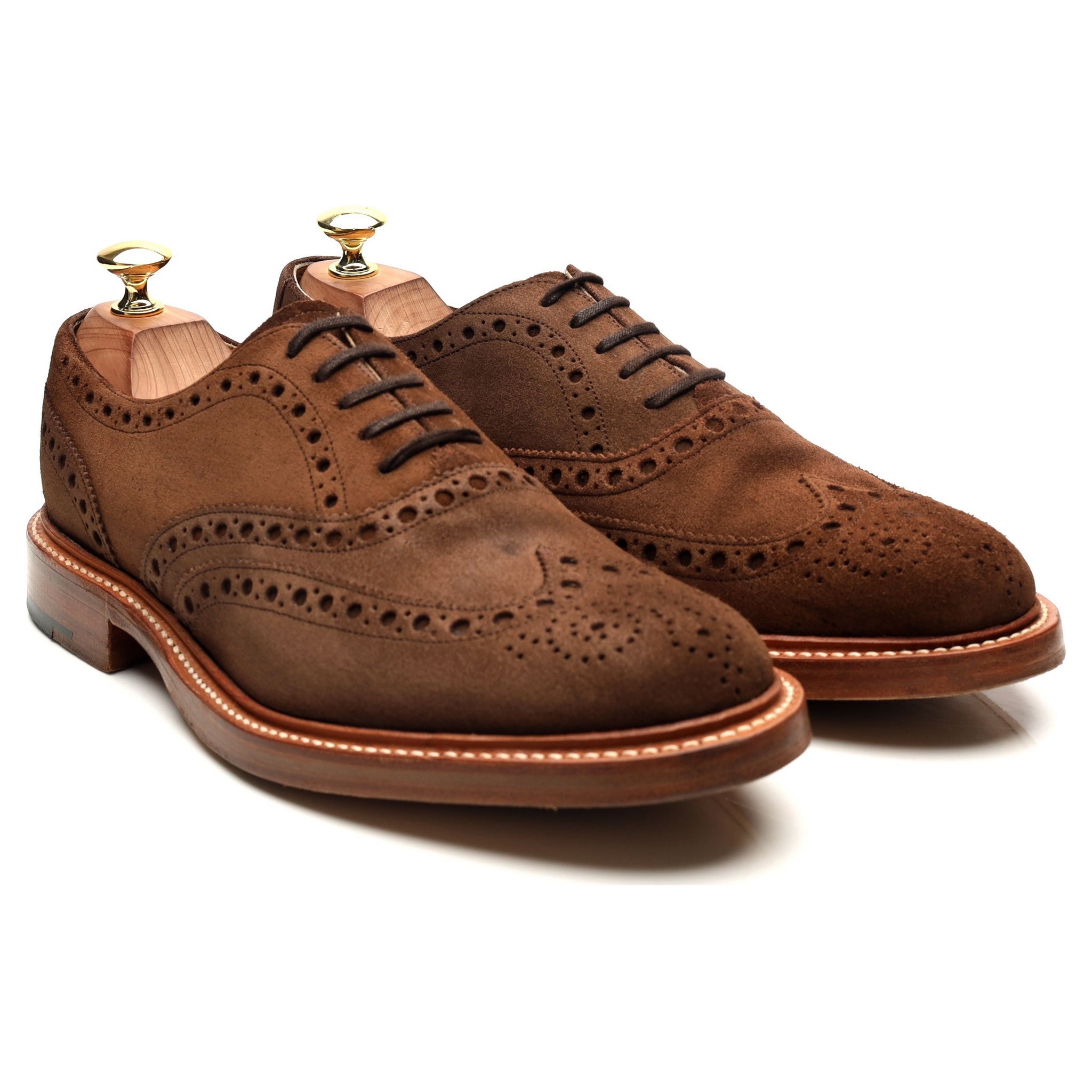 Barker brogue daim marron pointure 8