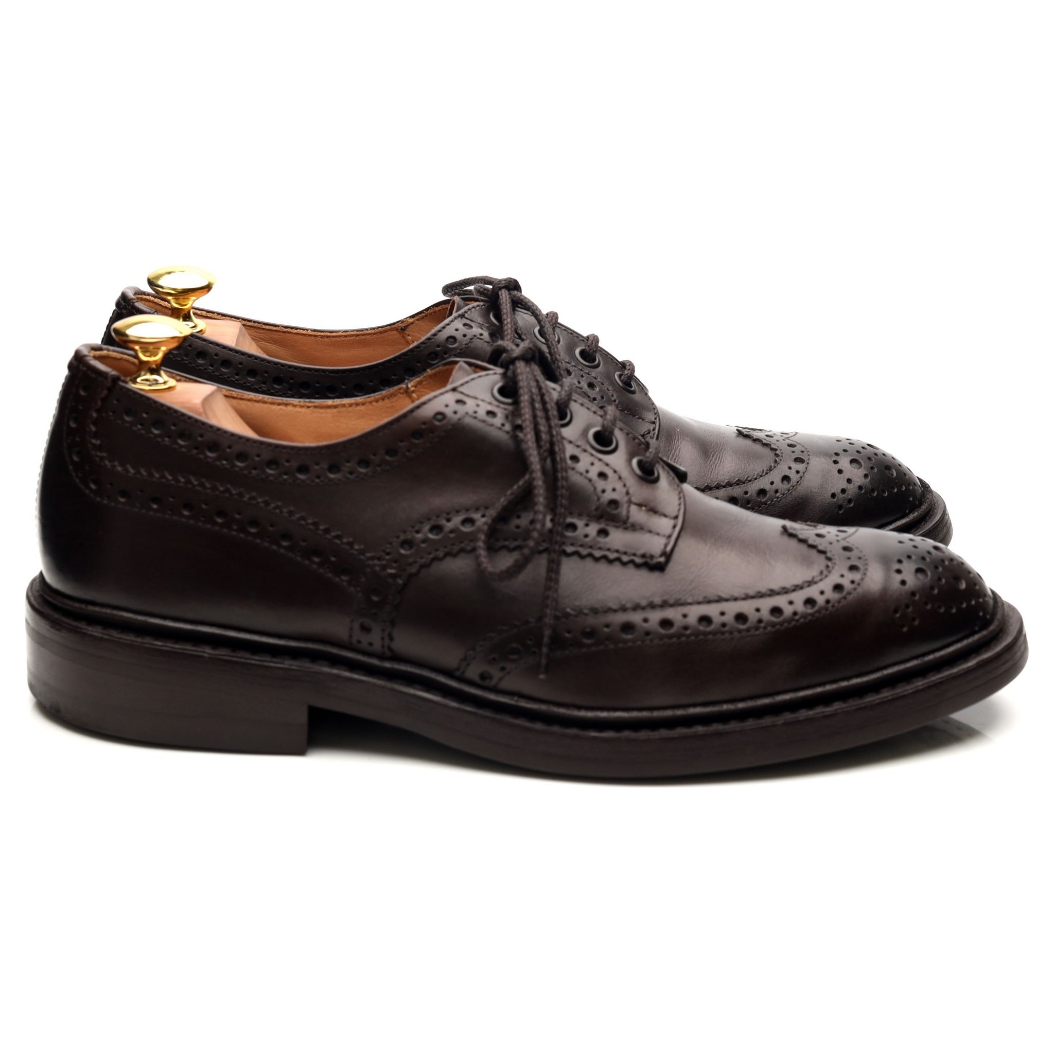 Tricker's Bourton derby brogues cuir marron pointure 8