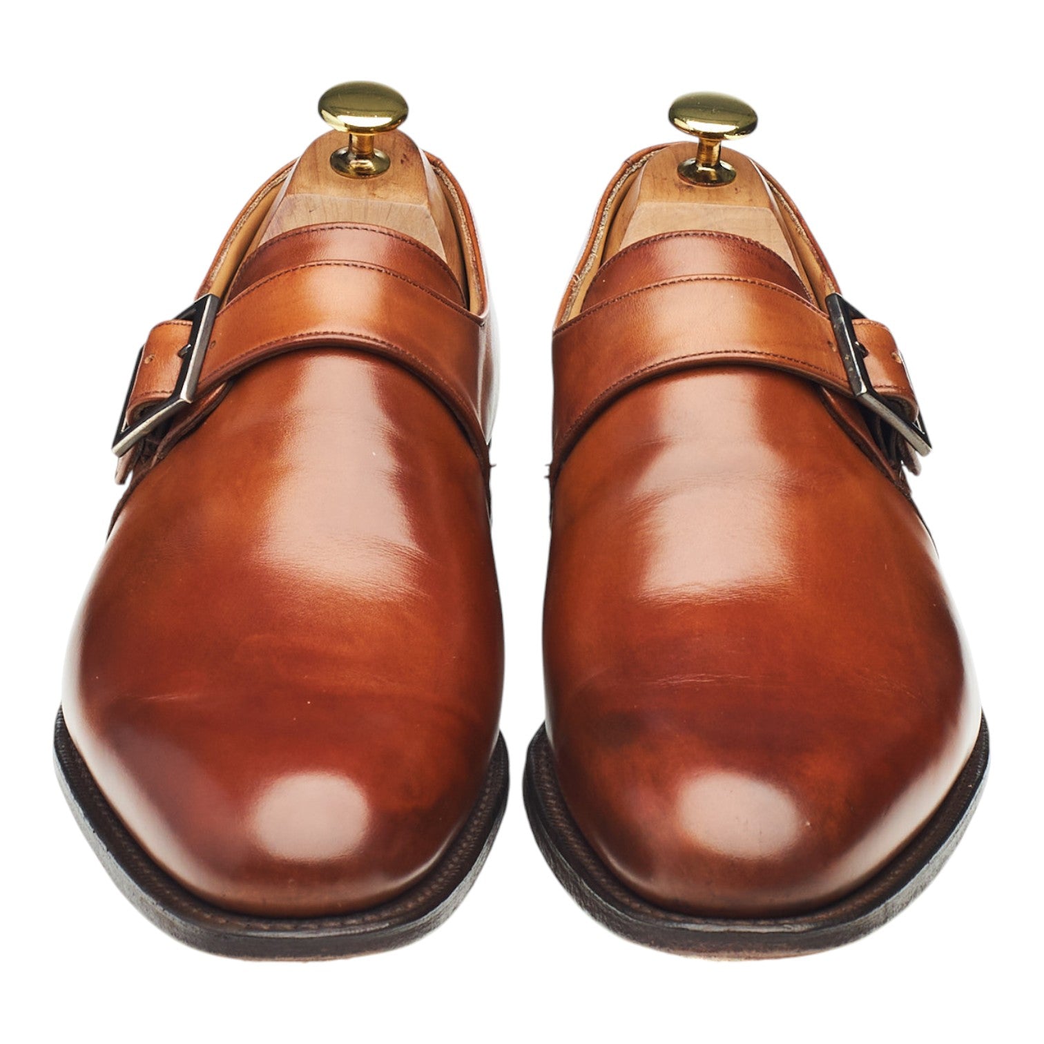 Church's Lisbon chaussures monk cuir marron UK 7,5