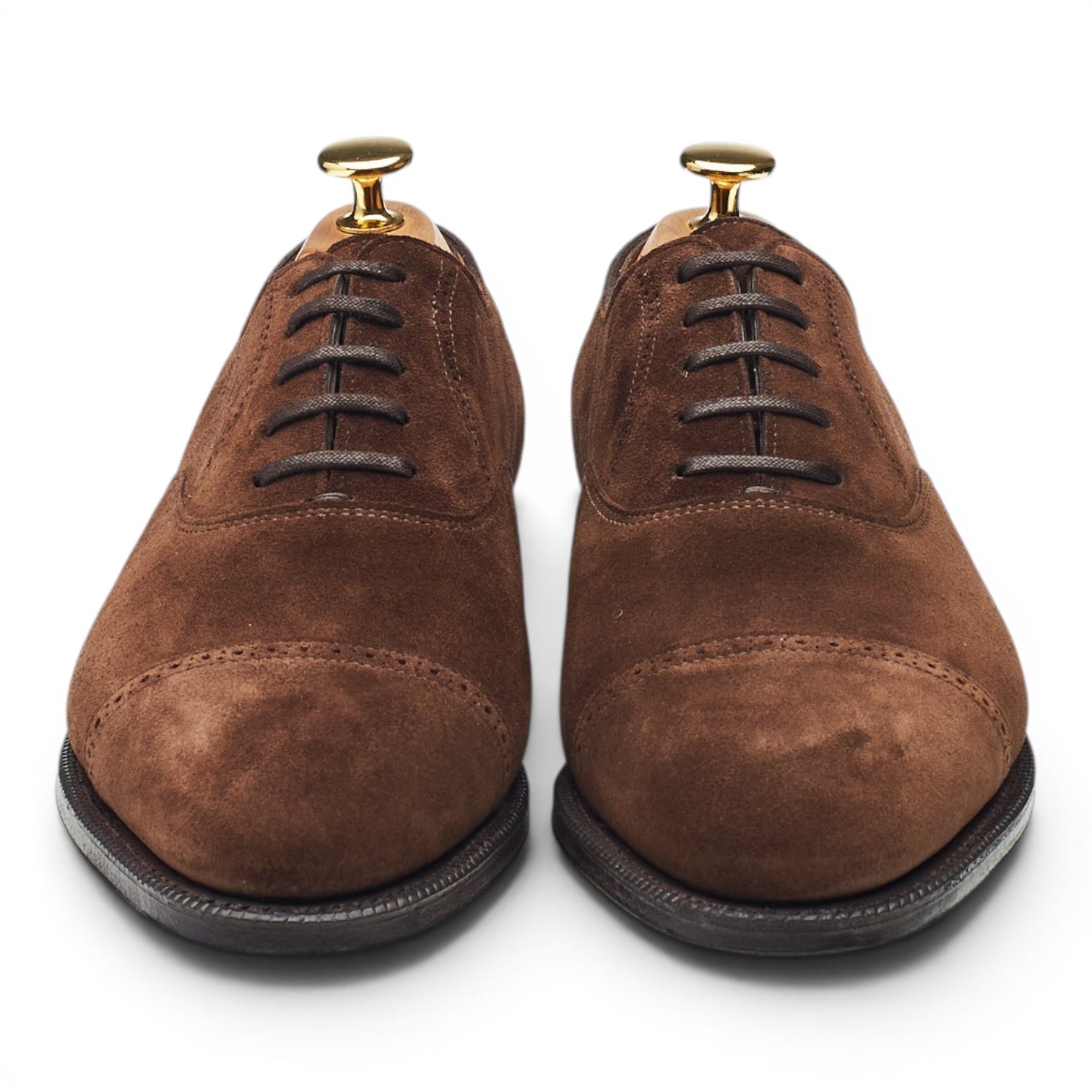 John Lobb Philip II richelieu suède marron foncé UK 5.5