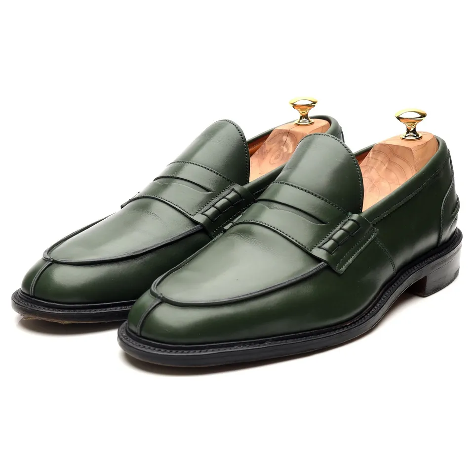 Tricker's James mocassins cuir vert UK 11,5