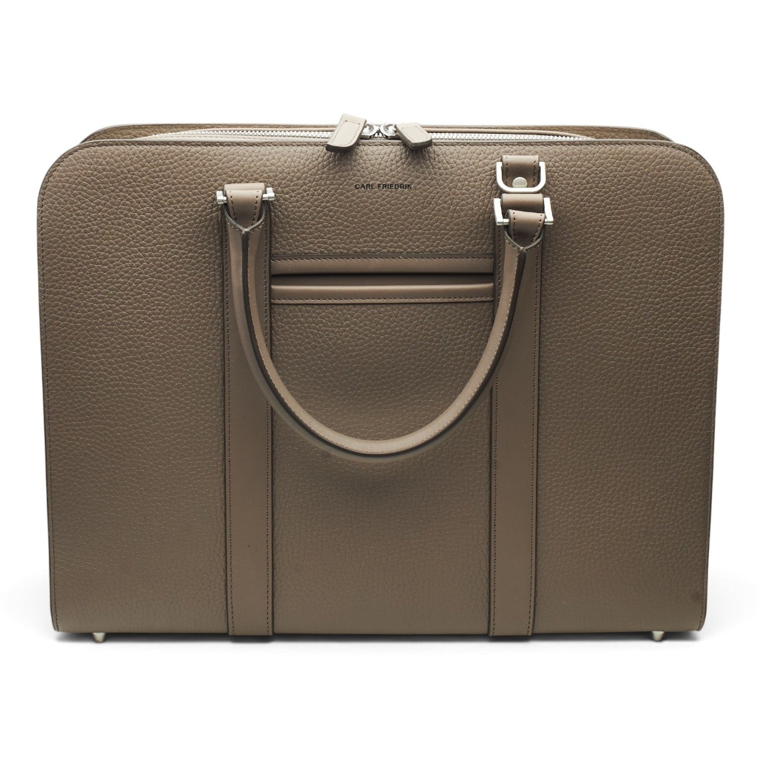 Carl Friedrik Palissy serviette cuir taupe 40,5 cm