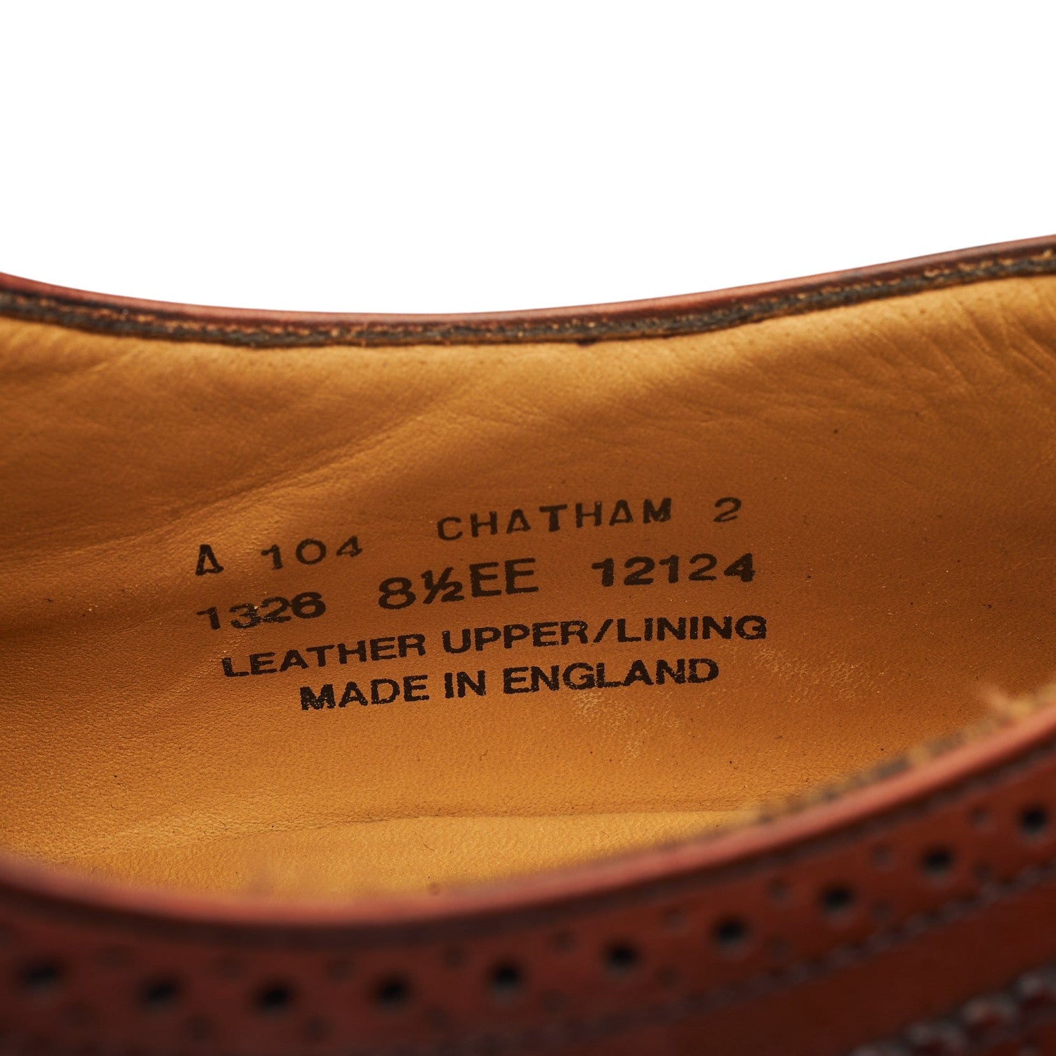 Alfred Sargent Chatham 2 oxford cuir marron UK 8,5