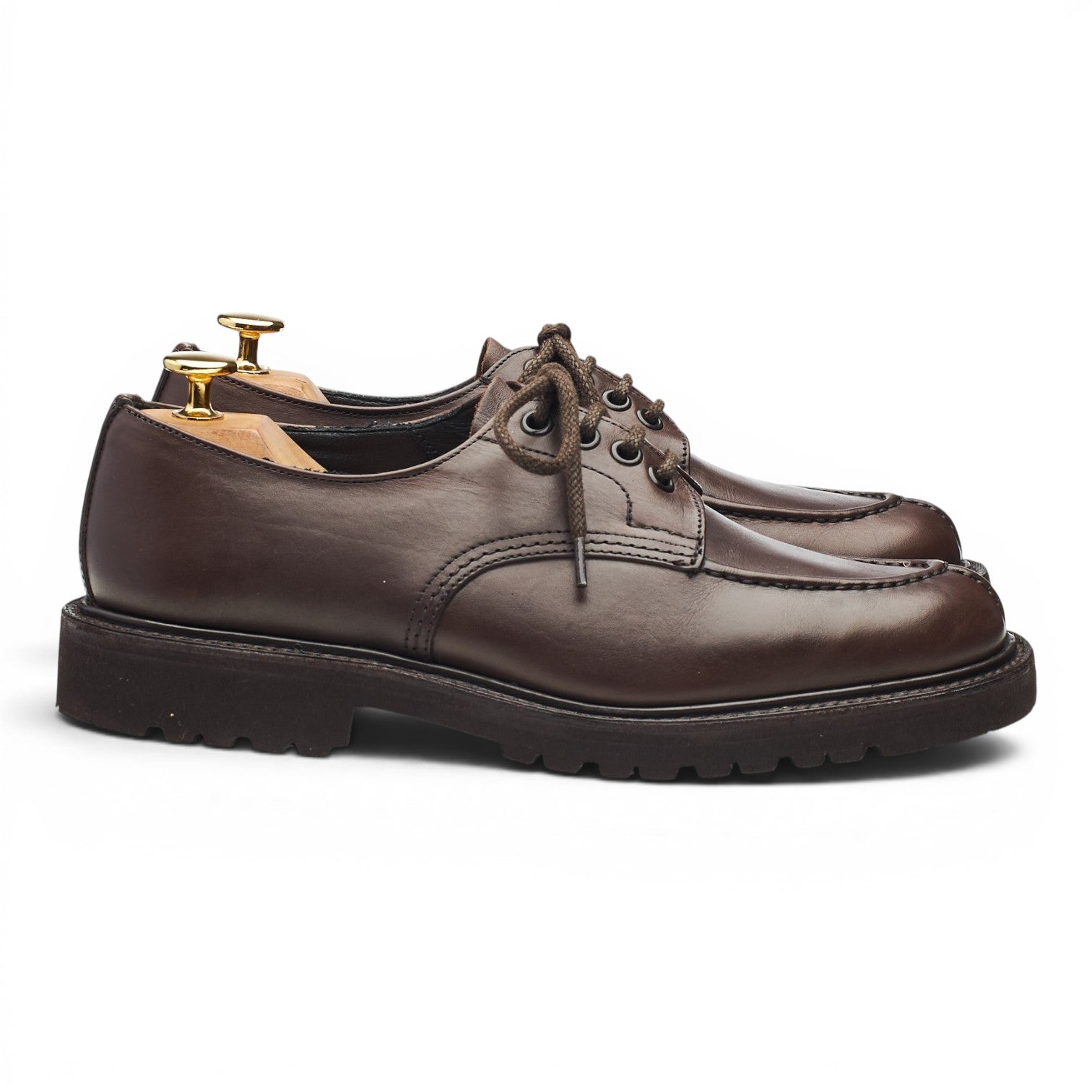 Tricker's Kilsby derby cuir marron foncé UK 6 semelle caoutchouc