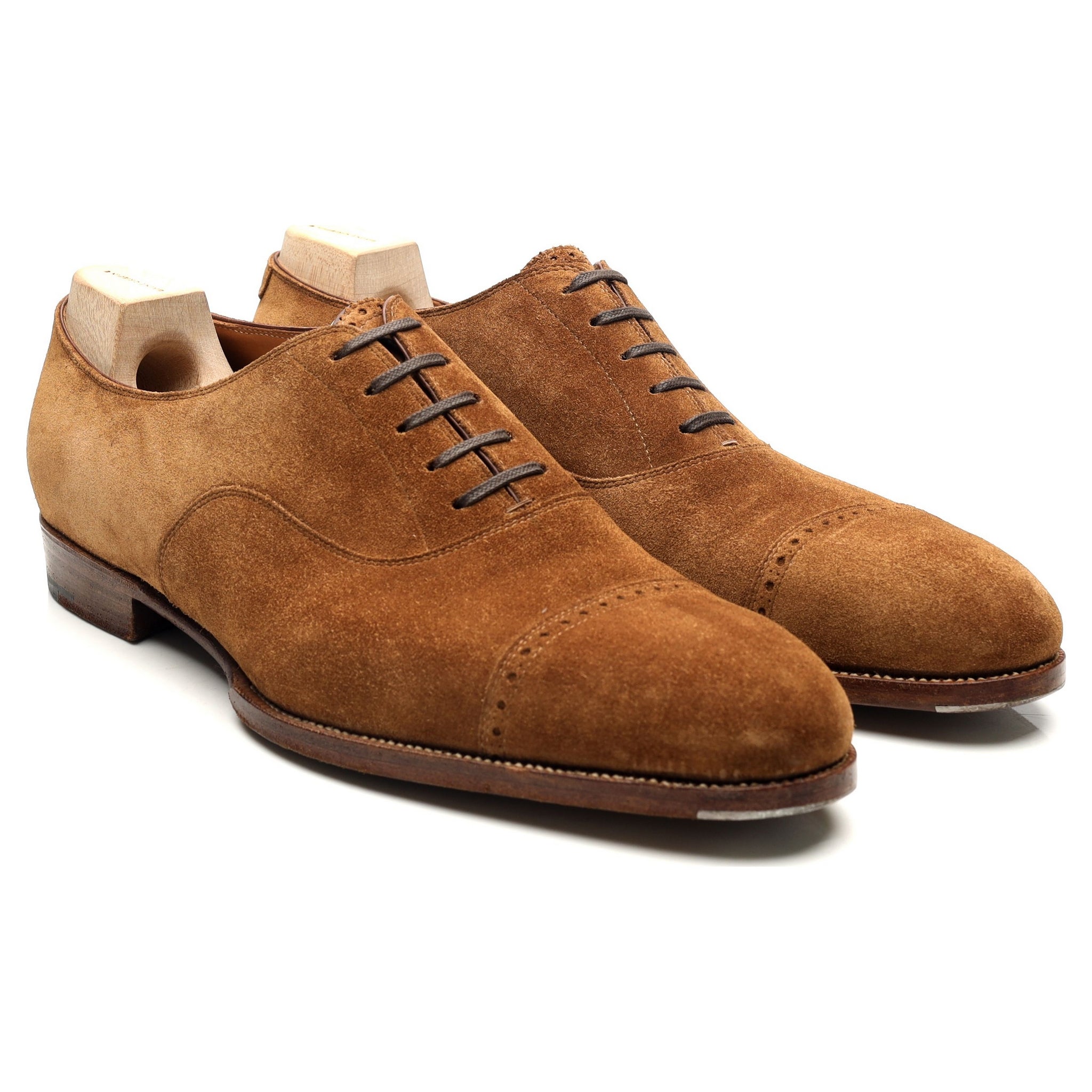 Drake's richelieu demi-brogue daim marron pointure 10 UK