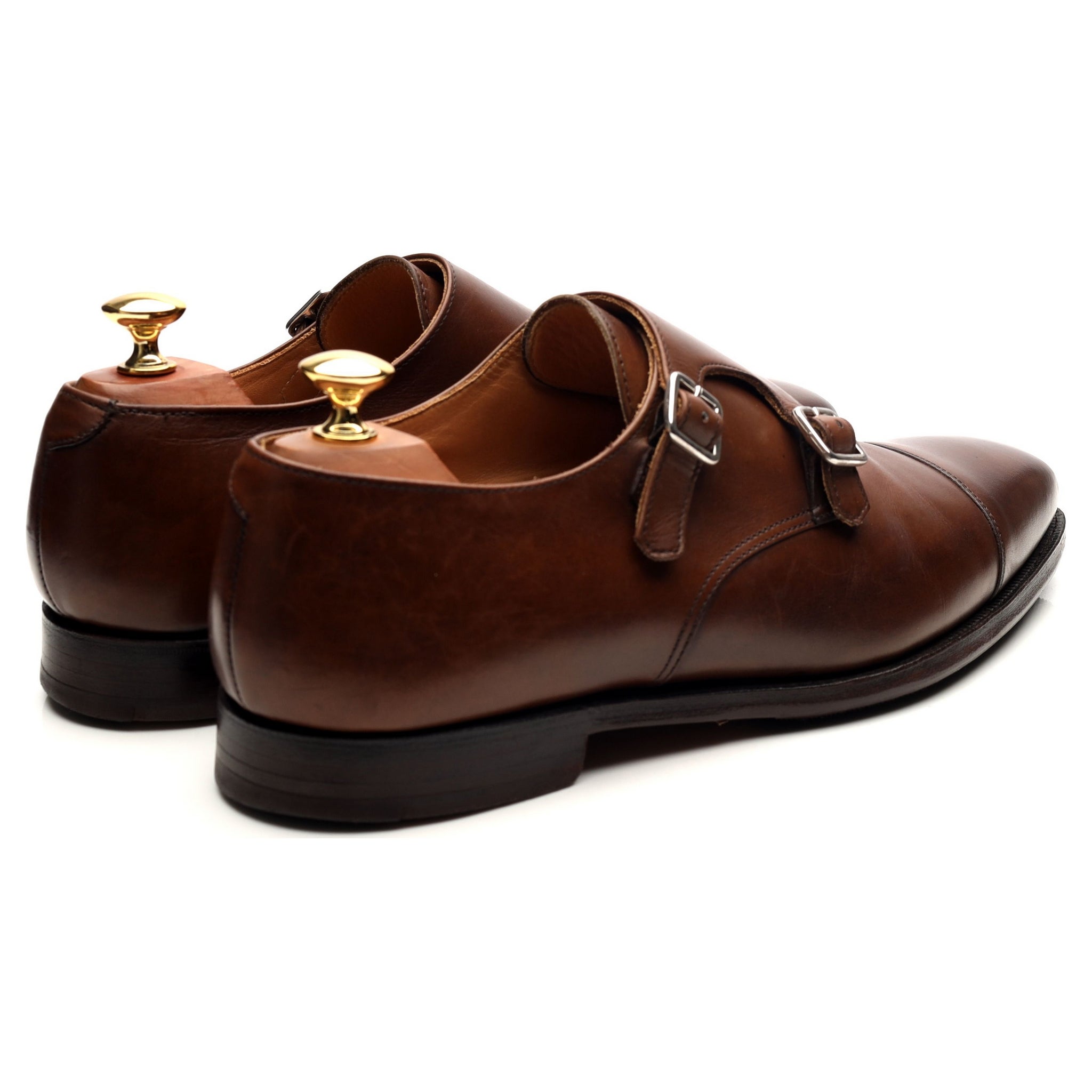 Crockett & Jones Lowndes monk-strap cuir marron UK 9.5