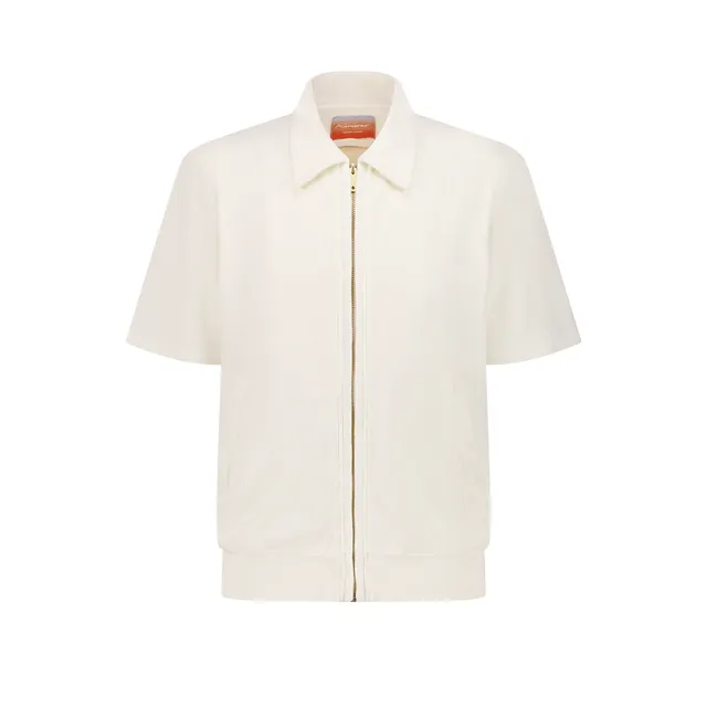 Rivieras Argelès blouson éponge écru zippé