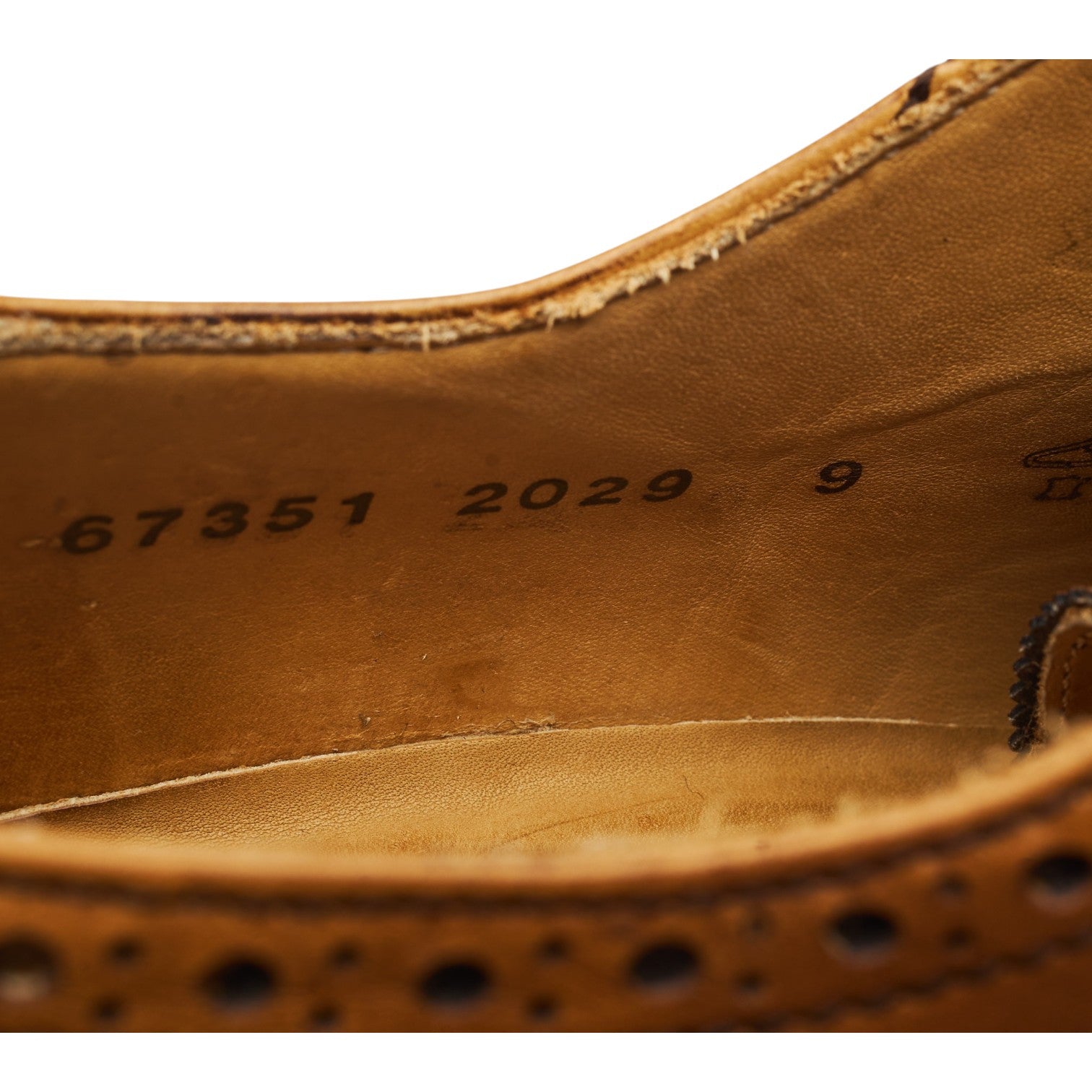 Berwick 67351 richelieu brogue cuir tabac UK 9