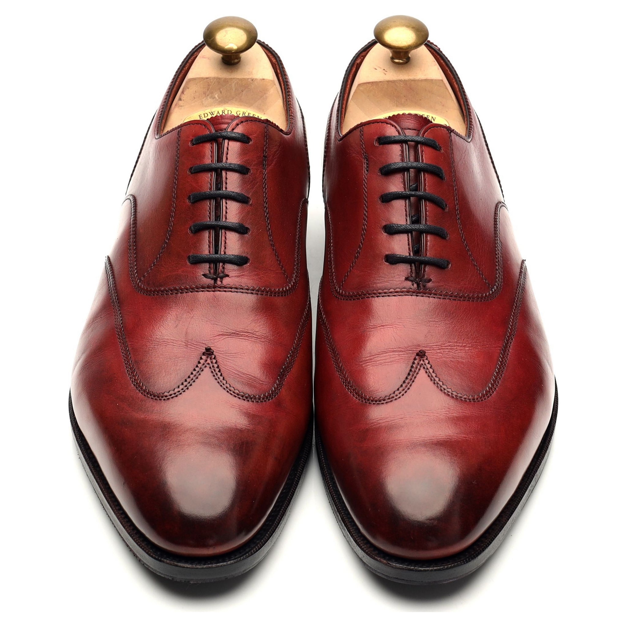 Edward Green Beaulieu richelieu cuir bordeaux UK 8.5