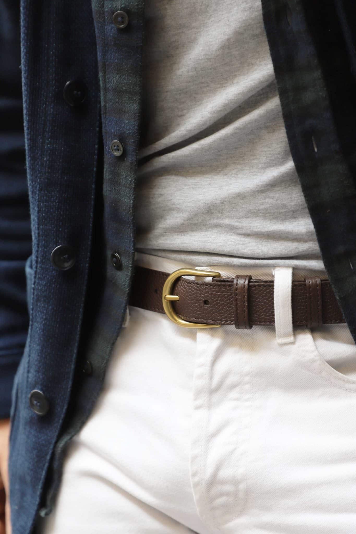 Malfroid Aston ceinture cuir vachette 30 mm