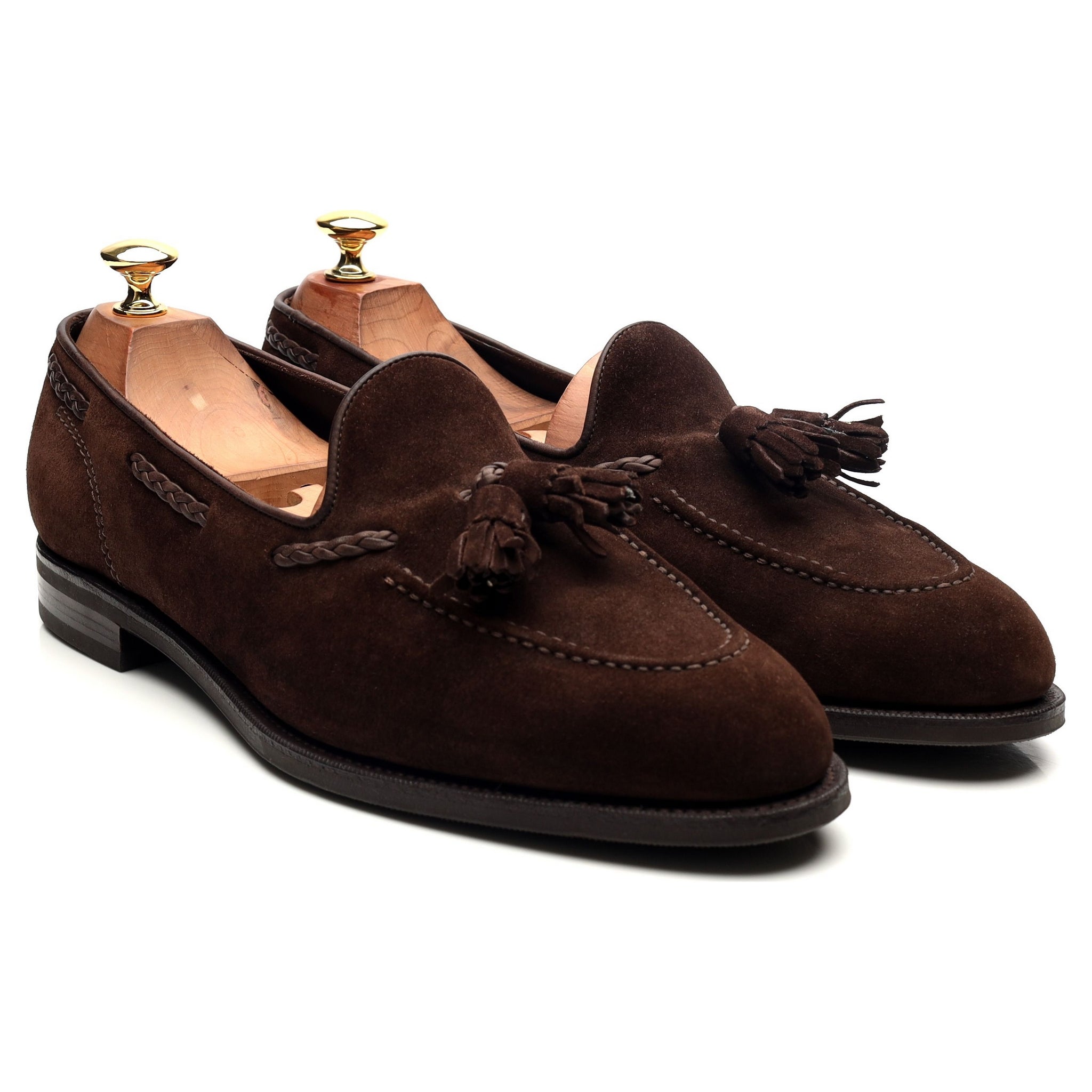 Edward Green Belgravia mocassins homme marron UK 9 daim