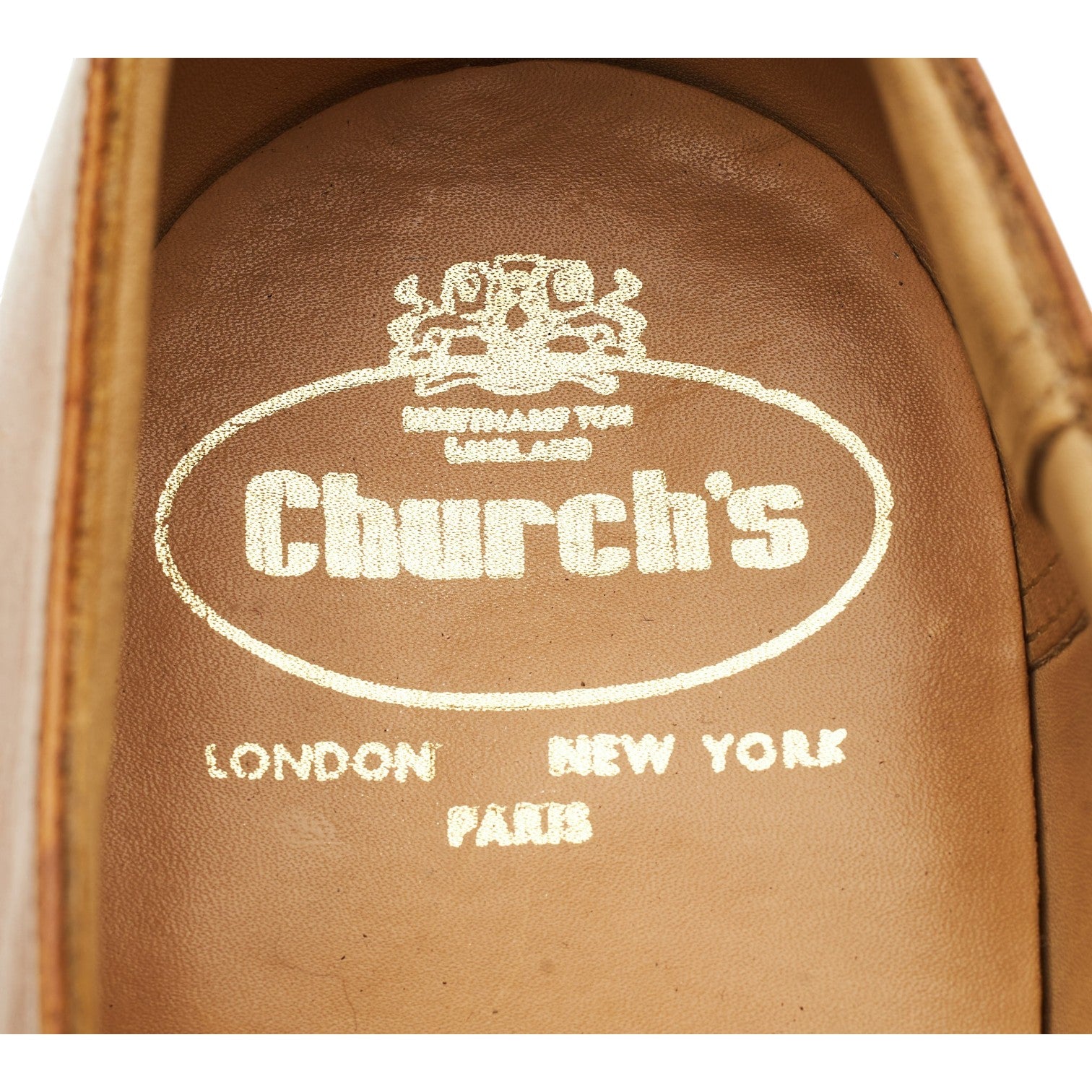 Church's Balmoral richelieu cuir marron brûlé UK 8 large