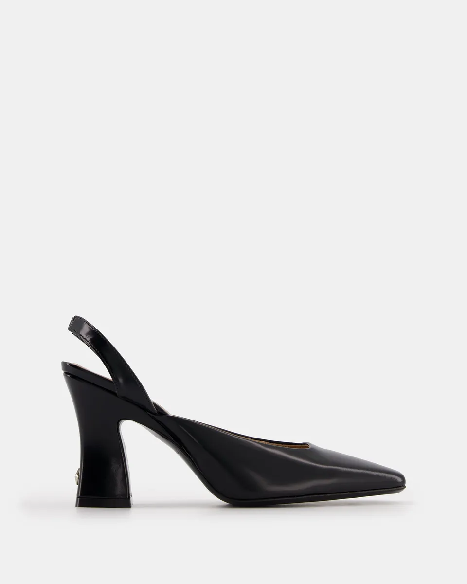Nodaleto Iris escarpins cuir noir Black Glassed talon 9 cm