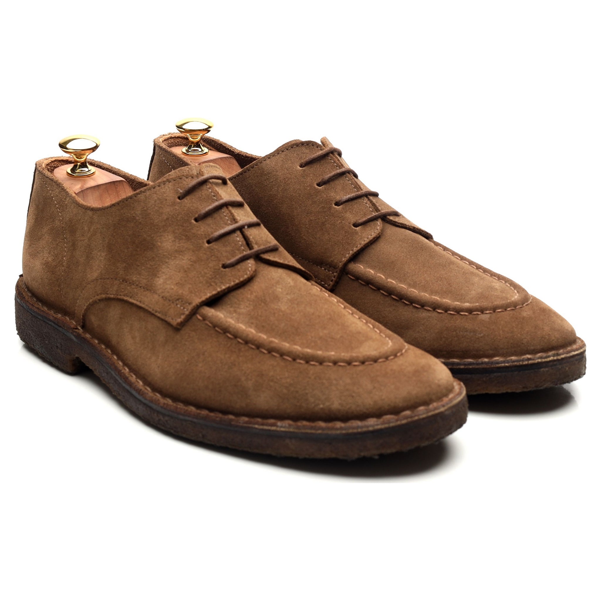 Drake's derby daim marron semelle crêpe UK 10.5