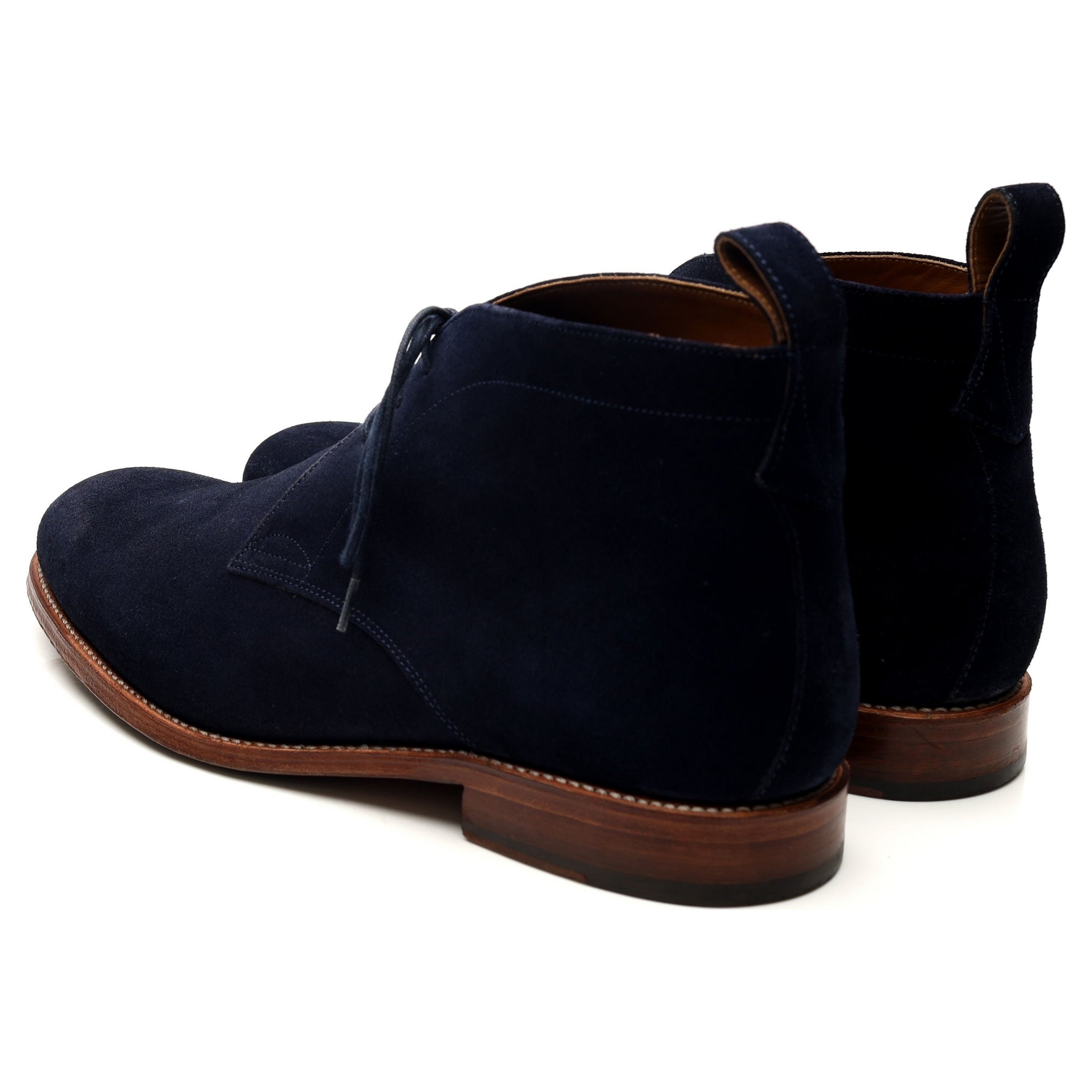 Grenson Marcus bottines chukka daim bleu marine UK 10