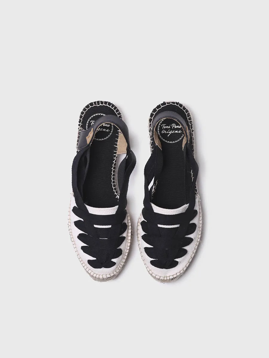 Toni Pons Rio-CU espadrilles femme noir croisées
