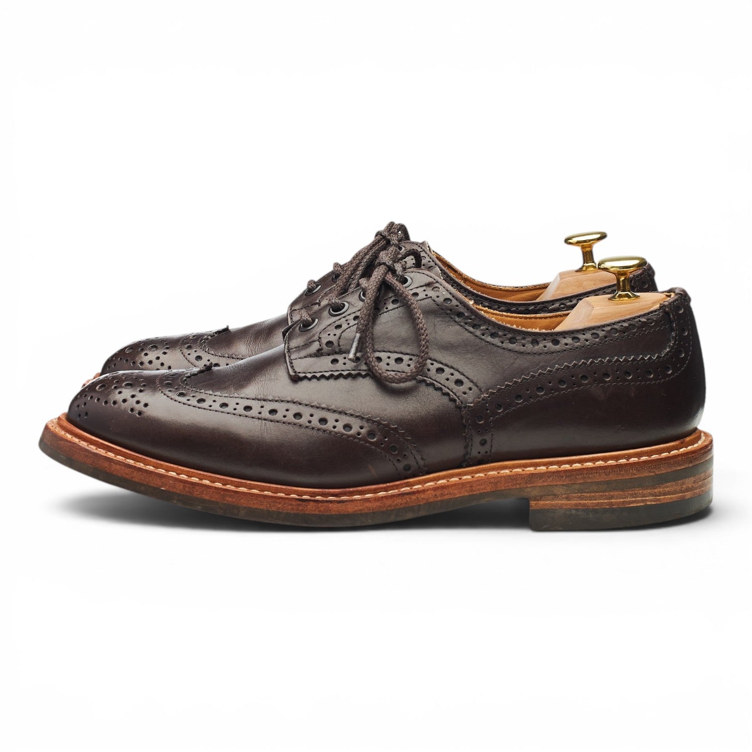 Tricker's Bourton derby cuir marron foncé pointure 42