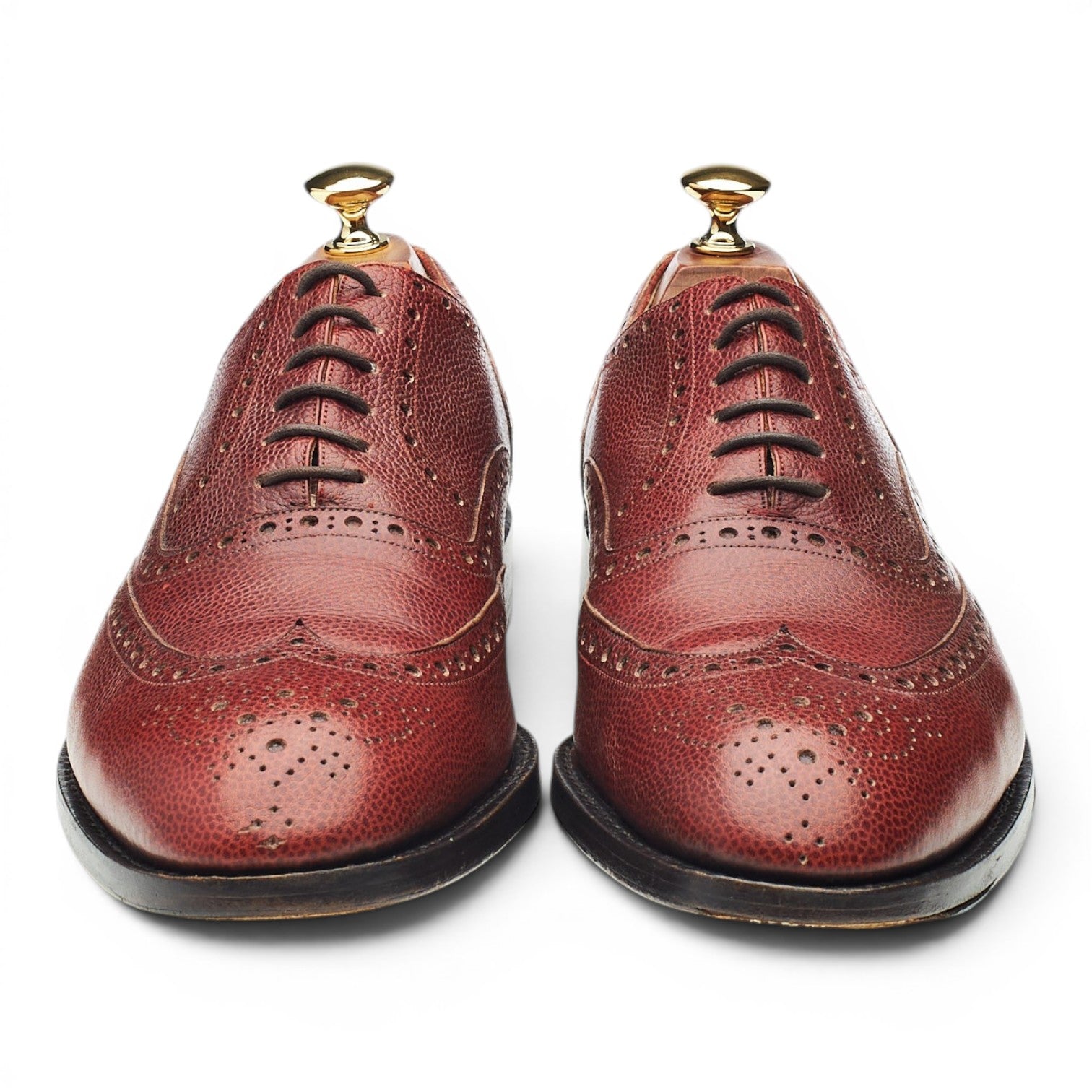 Barker Richelieu Brogues Cuir Grainé Marron UK 9