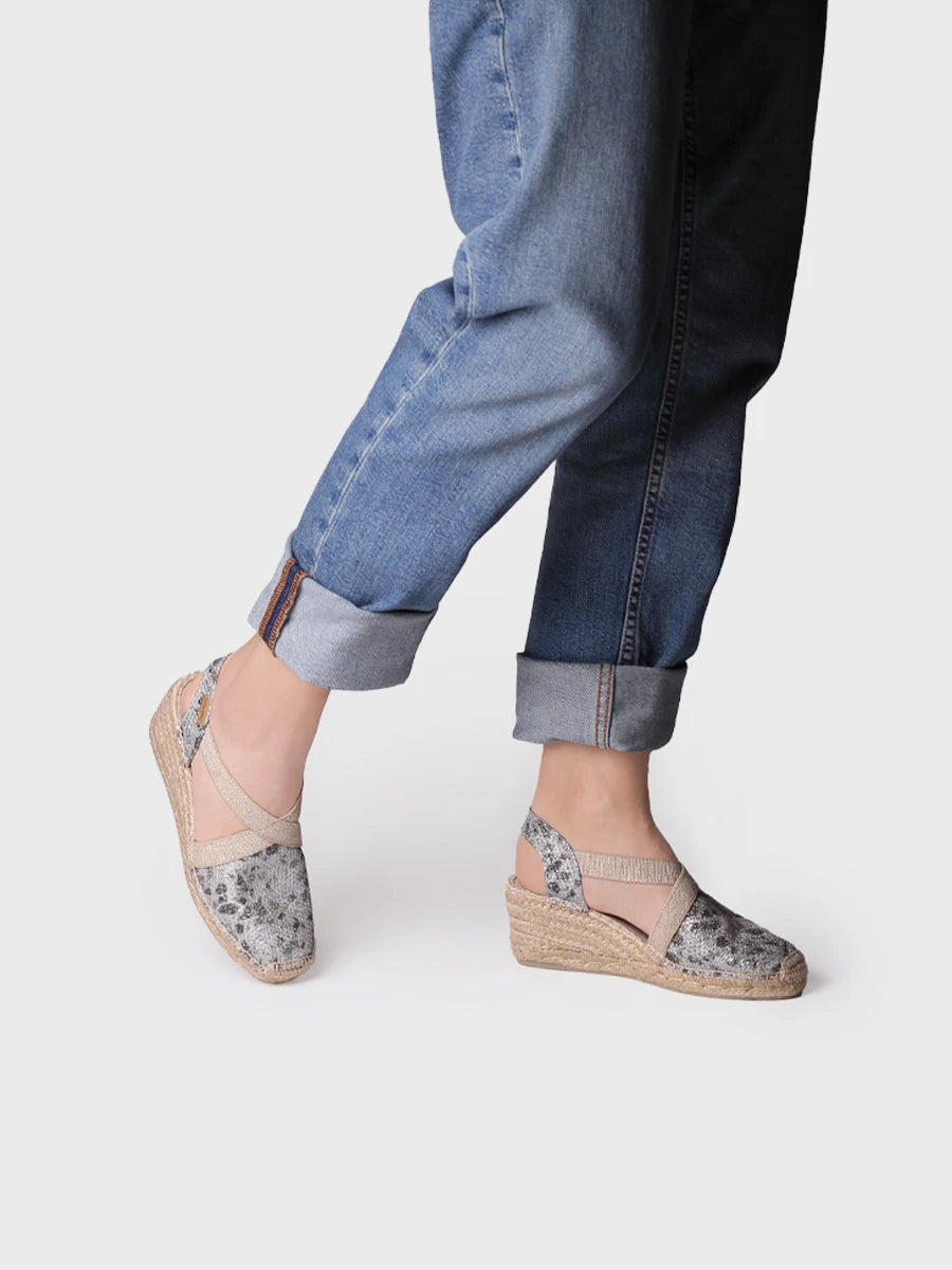 Toni Pons Triton espadrilles femme coton brillant vegan