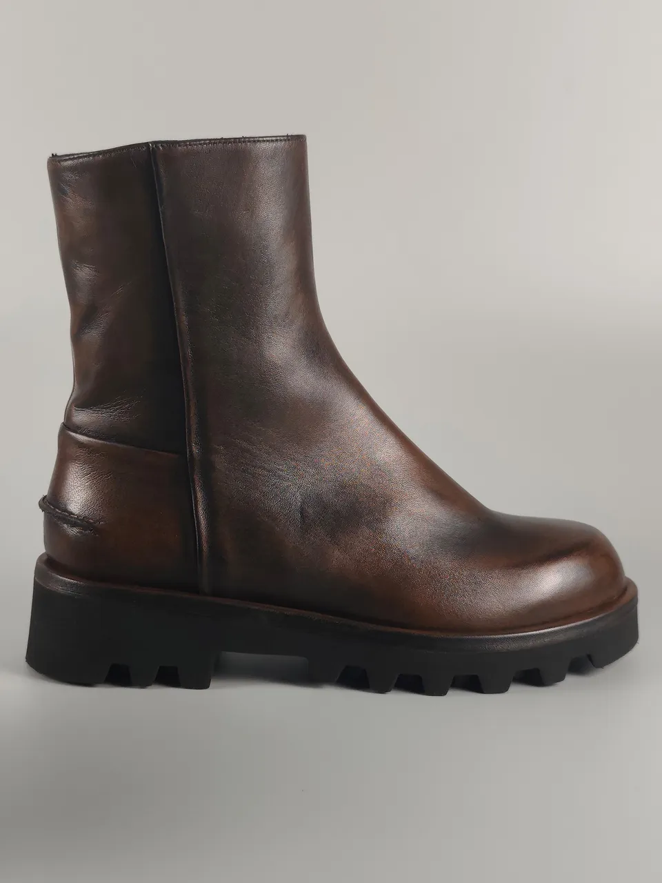 Lorena Paggi Glove Cuir bottine marron