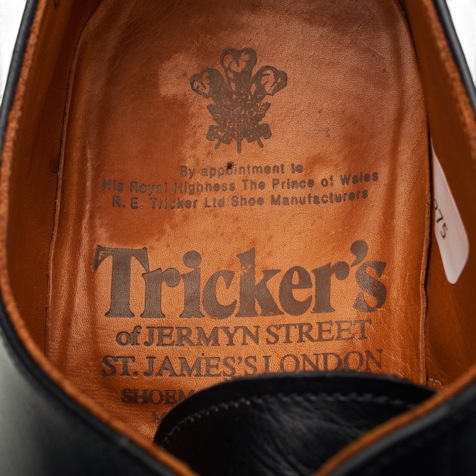 Tricker's Richelieu vintage cuir noir 8 G
