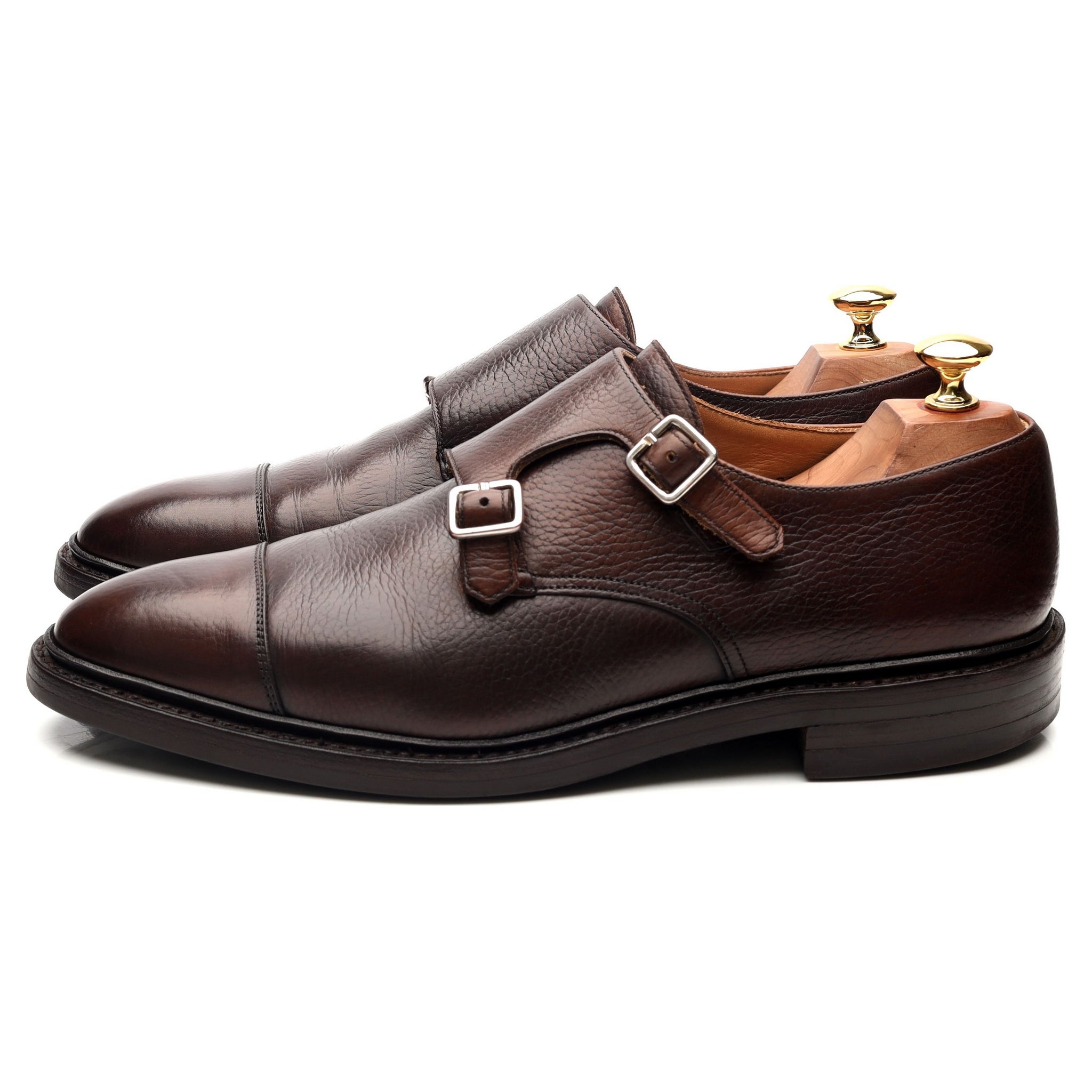 Crockett & Jones Harrogate double monk cuir marron UK 9