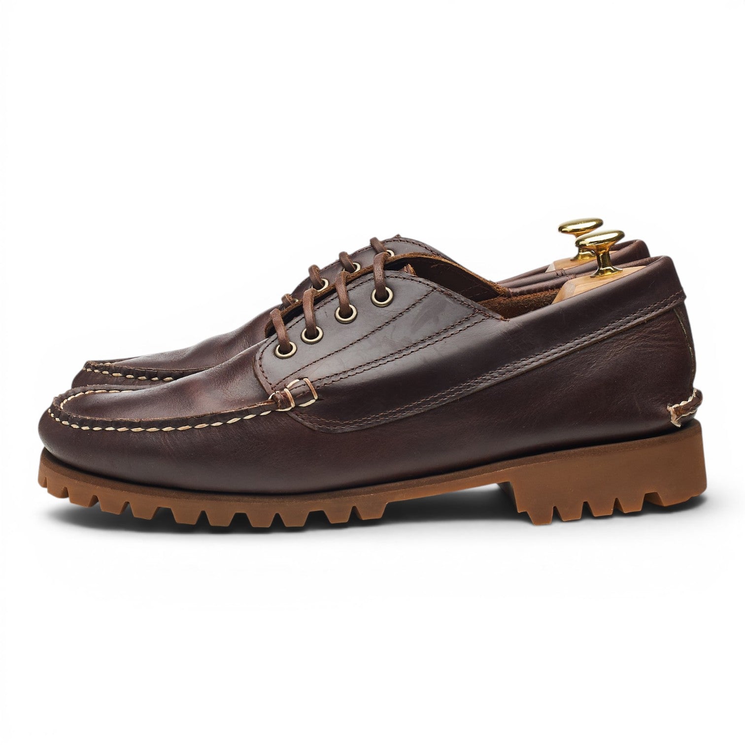Quoddy Maliseet bateau cuir marron UK 8.5