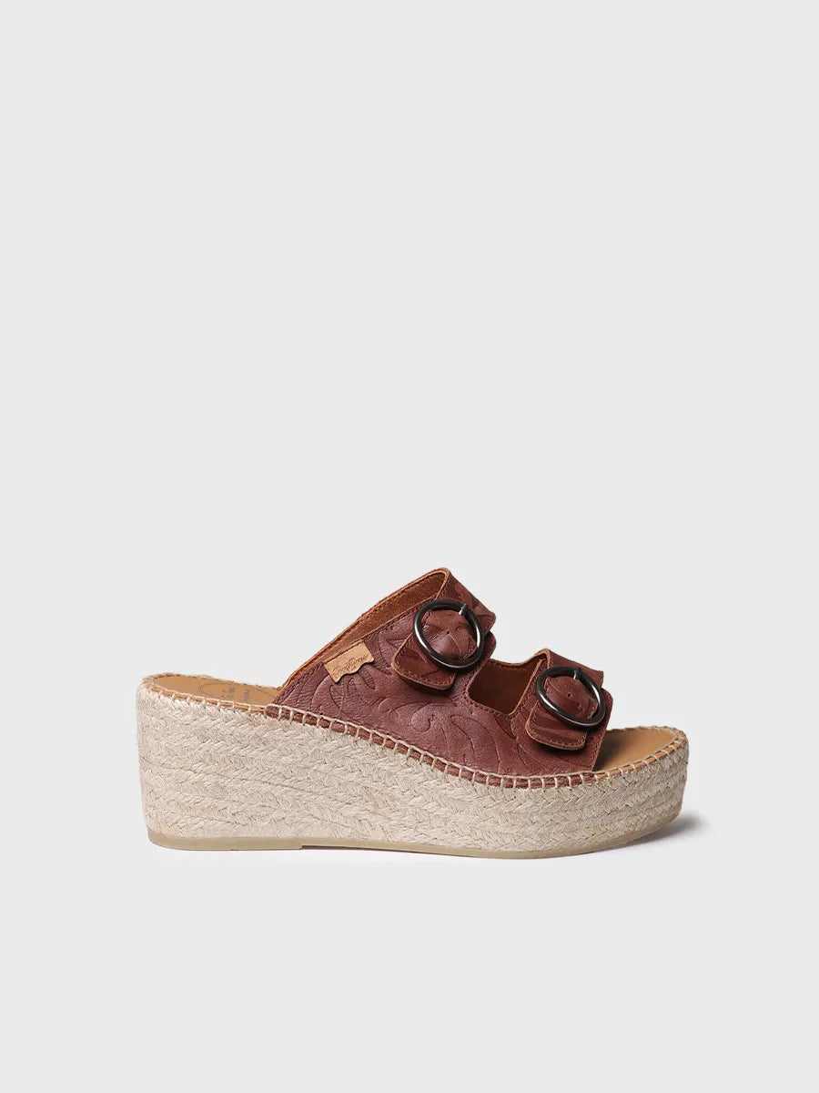 Toni Pons Idoia espadrilles mules cuir talon 7 cm