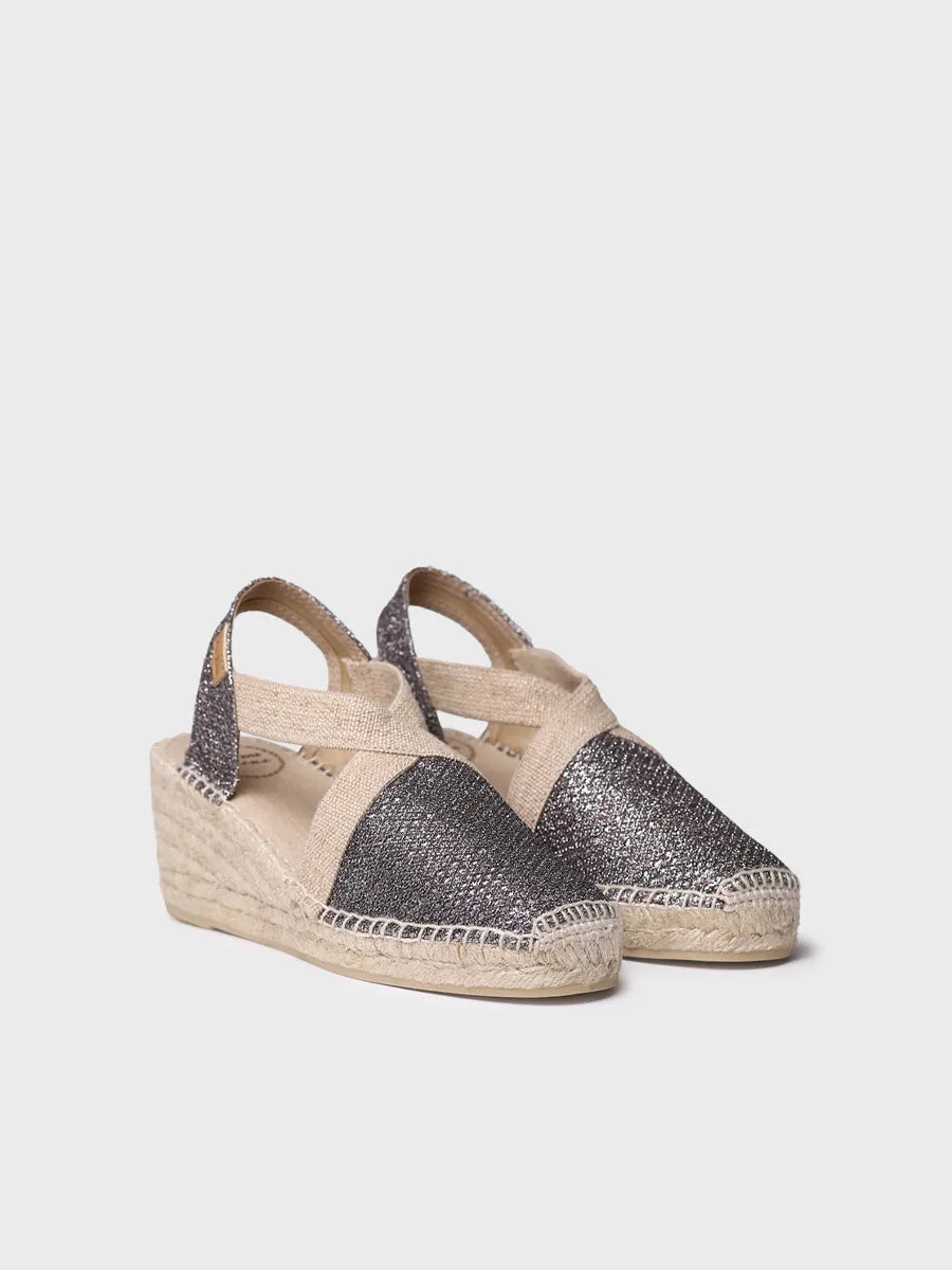 Toni Pons Triton espadrille compensée brillante vegan