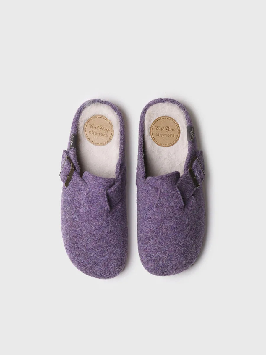 Toni Pons Mima-FP chaussons sabot violets feutre