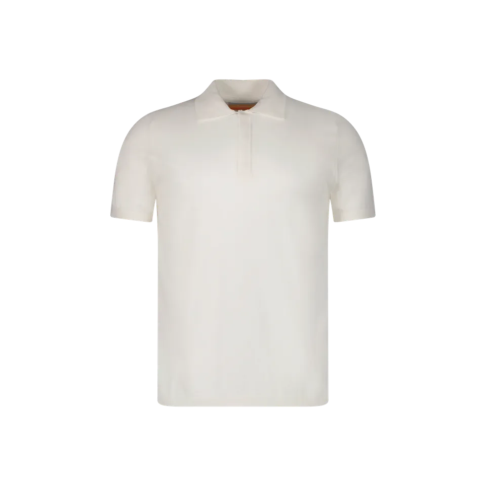 Rivieras PS04 polo maille écru coton boutoné