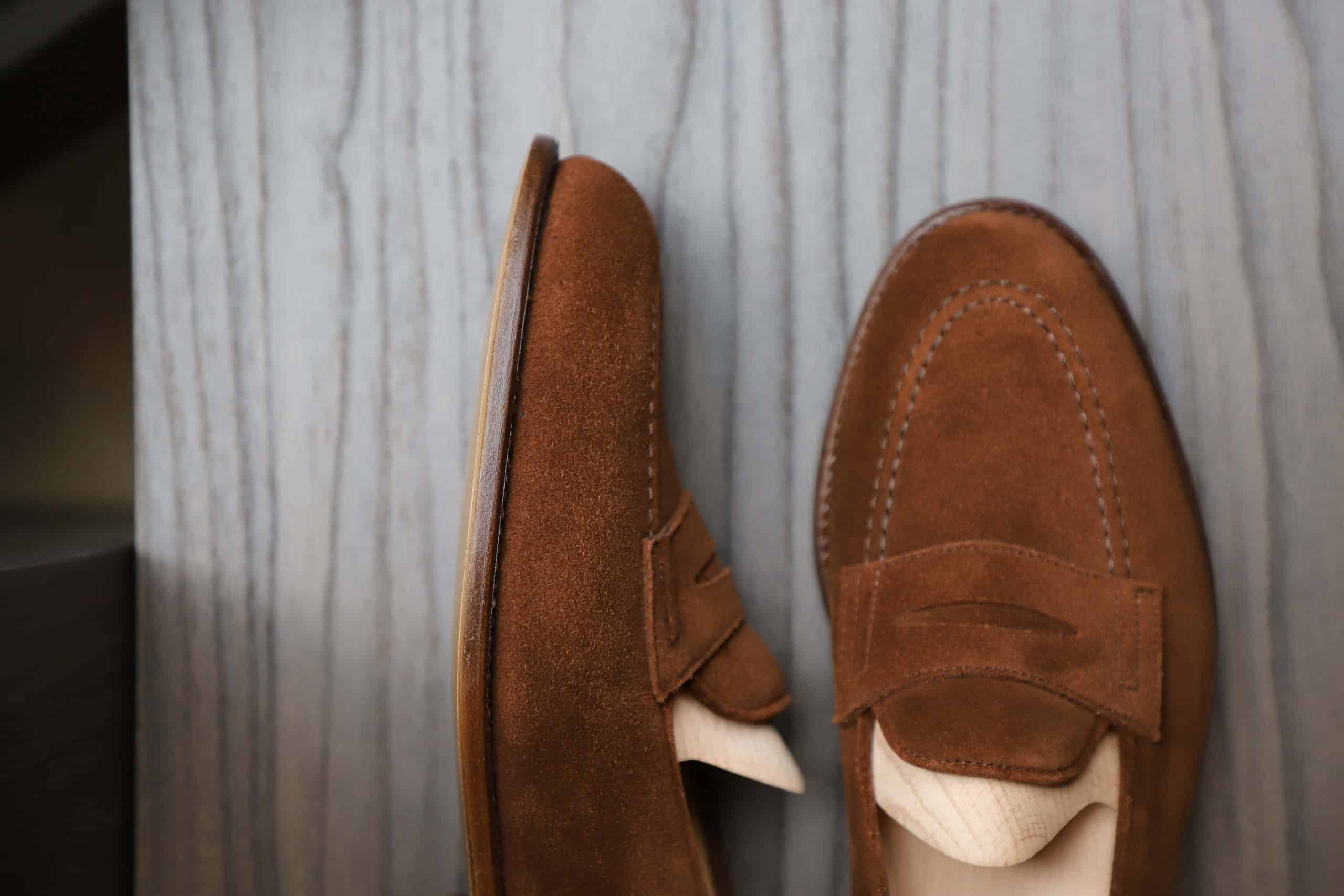 Malfroid Newport Superleggera mocassin daim cuir
