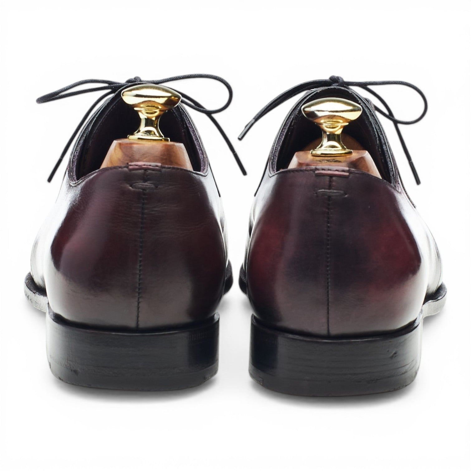 Berluti Derby cap toe cuir bordeaux 7,5