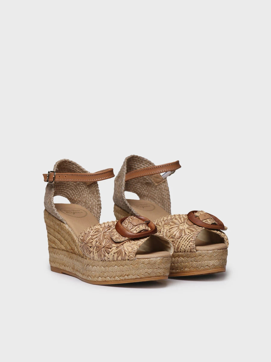 Toni Pons LIA-RF espadrille compensée raphia bicolore