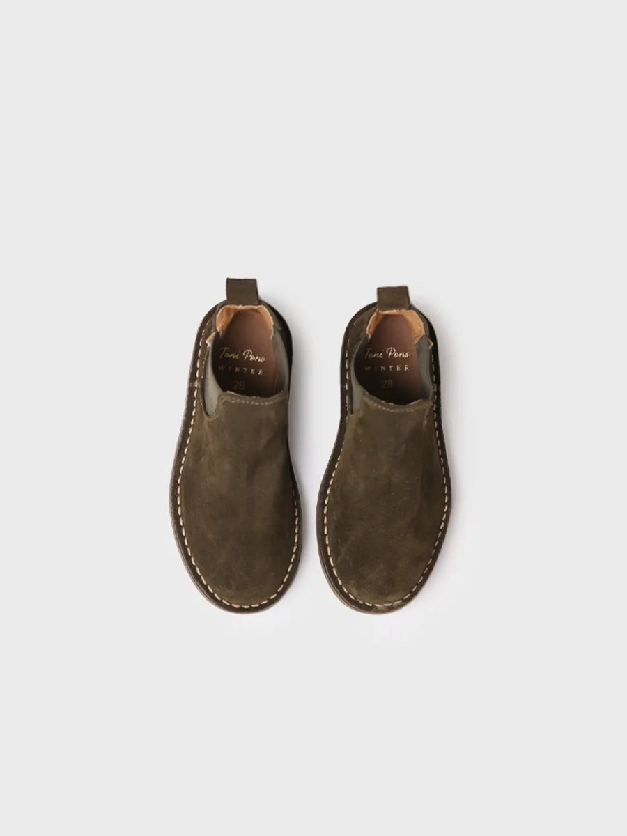 Toni Pons Cora-SY bottines enfant suède kaki