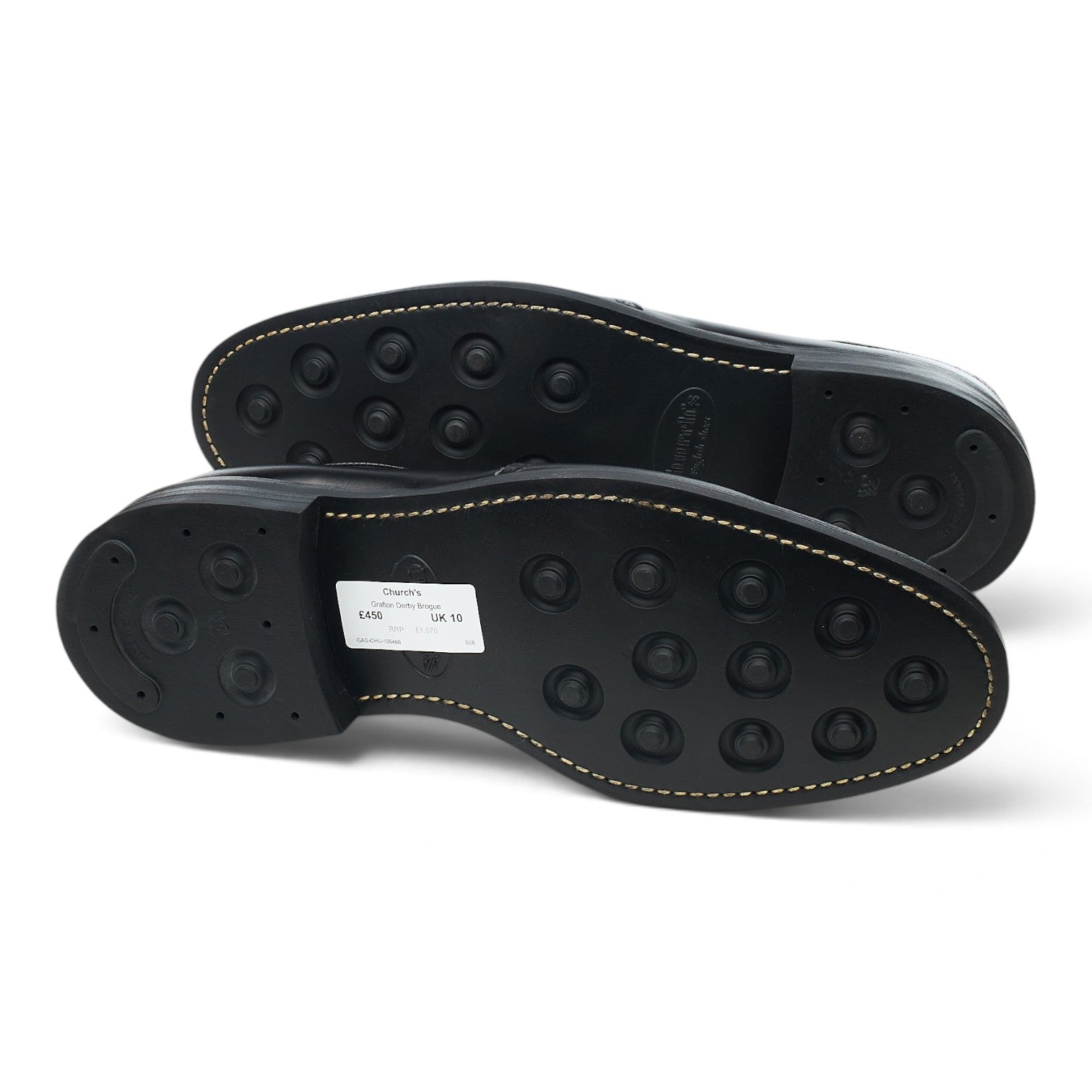 Church’s Grafton derby brogue cuir noir pointure 10 G