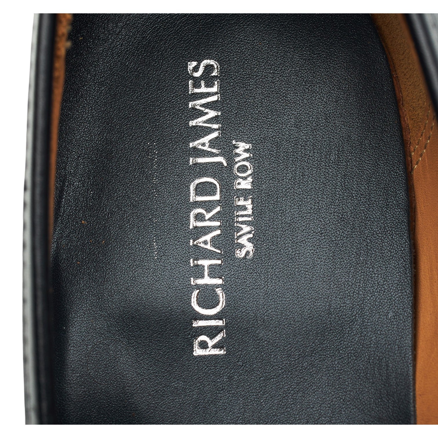 Richard James Walton mocassins cuir noir UK 10.5