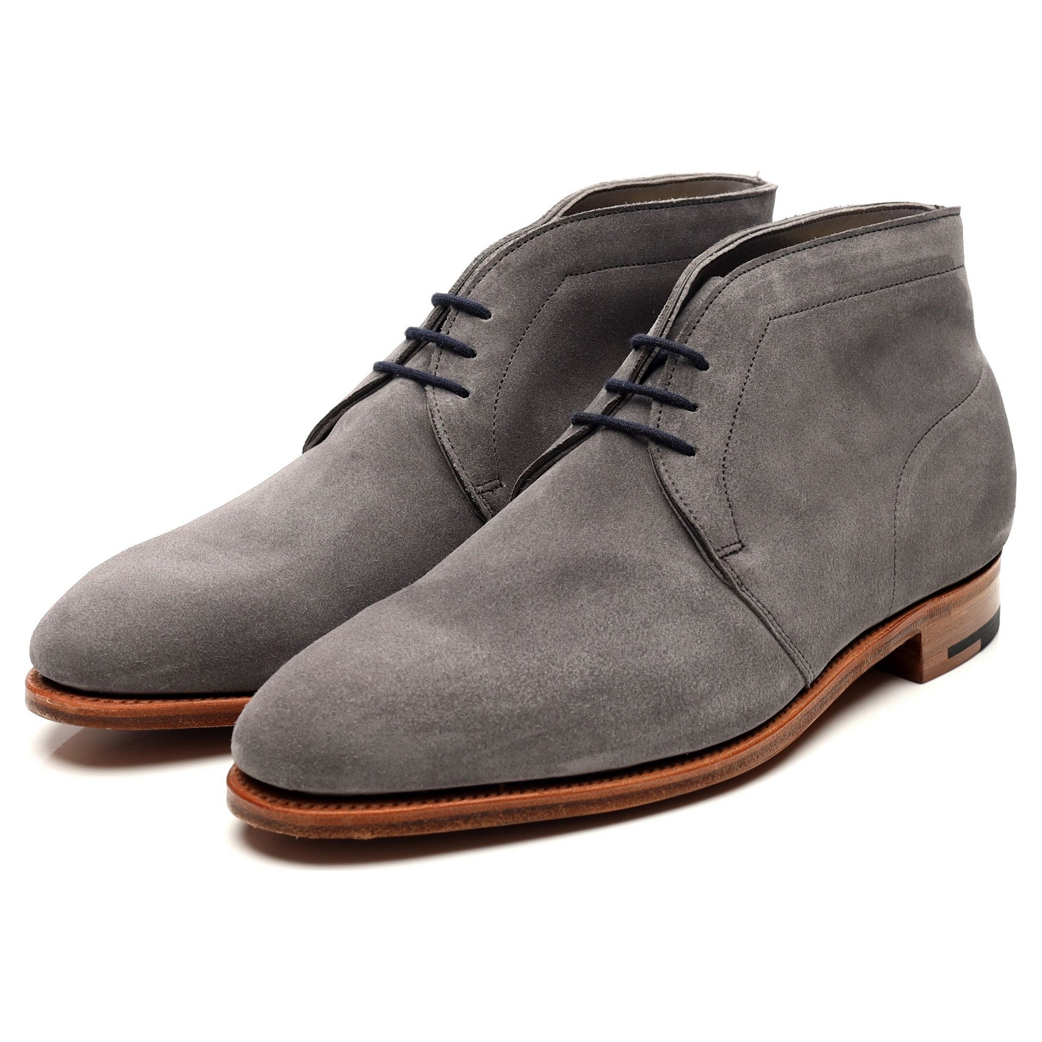 John Lobb Ferris boots chukka daim gris UK 6.5