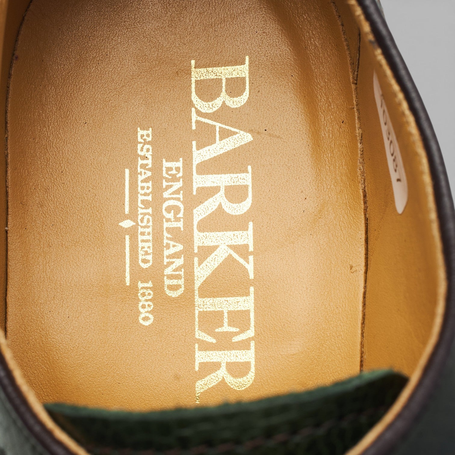 Barker Skye derby cuir grain vert olive UK 7.5